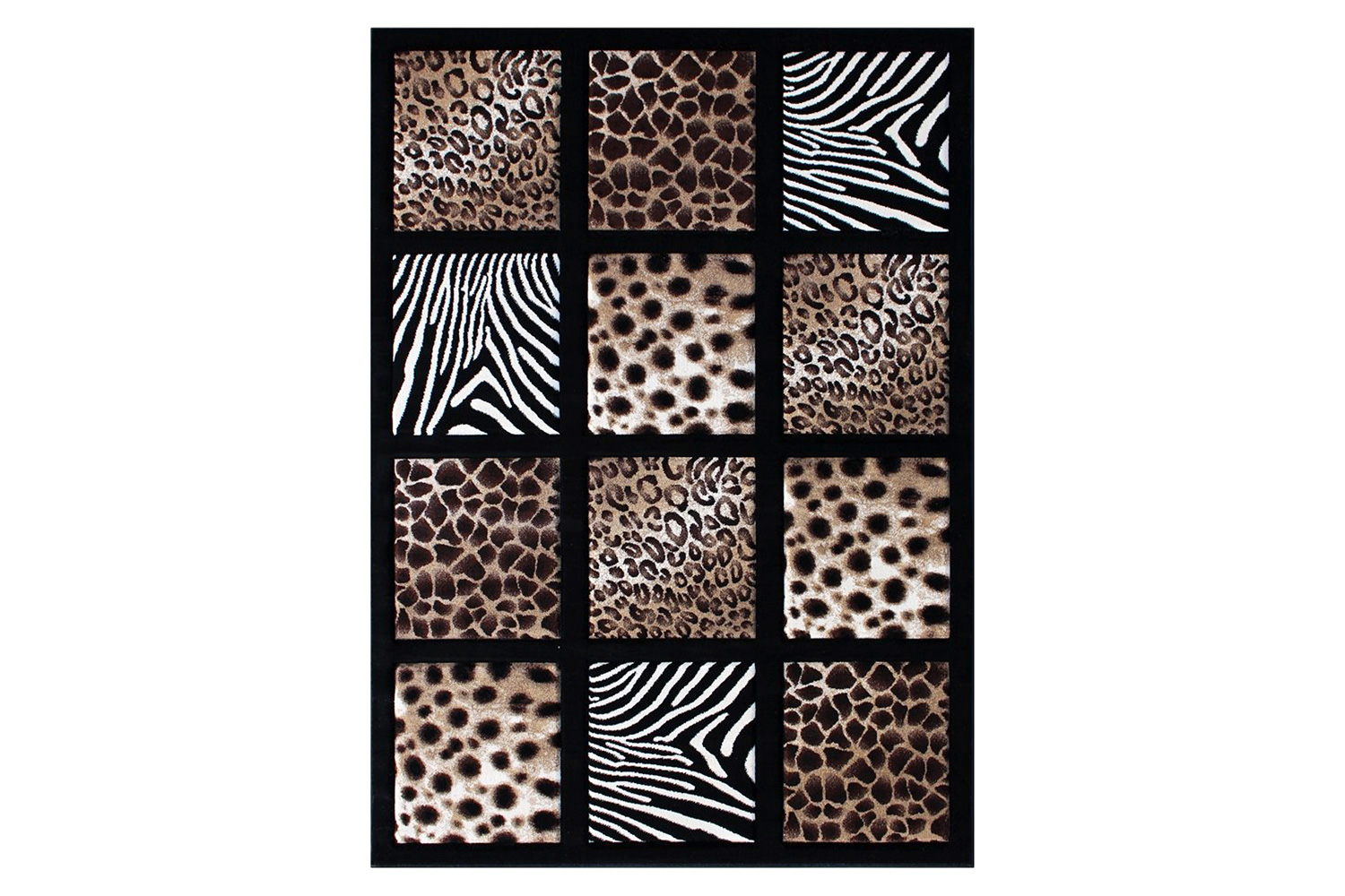 BLNK Menagerie Collection Modern Olefin Animal Print Area Rug - 8'W x 11'L