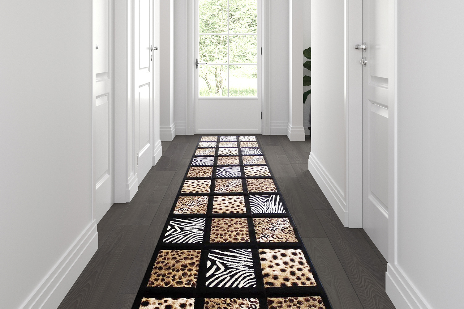 BLNK - Menagerie Collection Modern Olefin Animal Print Area Rug