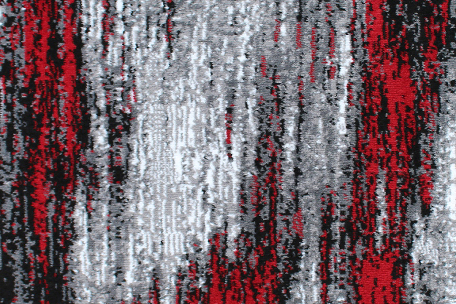 BLNK Rylan Collection Abstract Olefin Area Rug with Jute Backing - Red, 2'W x 10'L