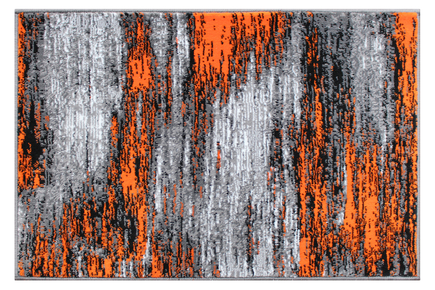 BLNK Rylan Collection Abstract Olefin Scraped Area Rug with Jute Backing - Orange, 2'W x 3'L