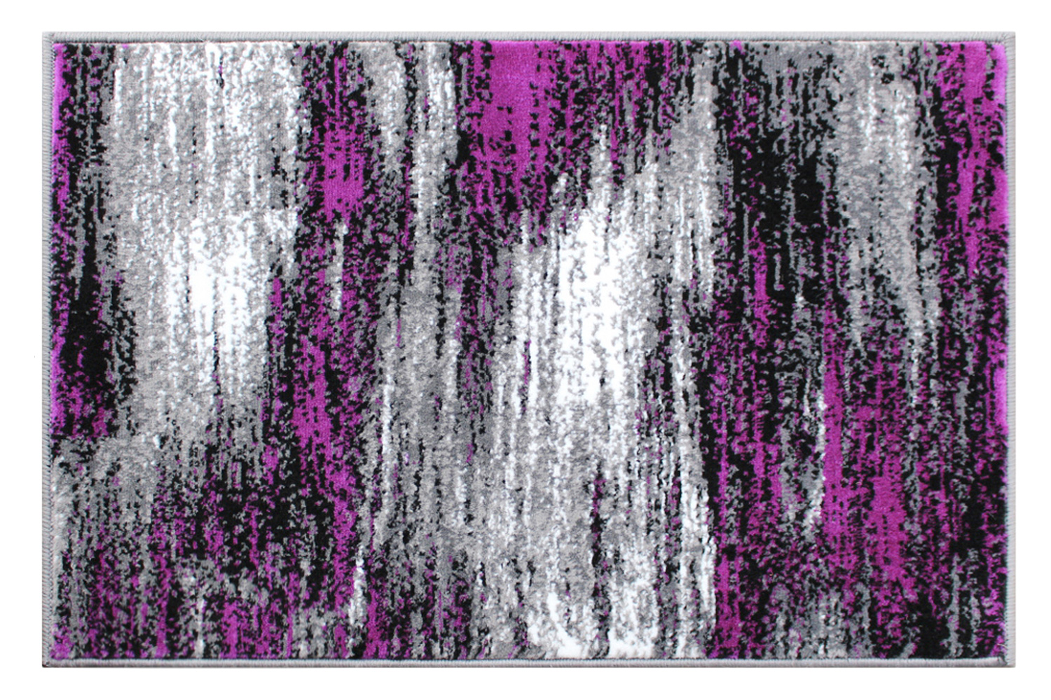 BLNK Rylan Collection Abstract Olefin Scraped Area Rug with Jute Backing - Purple, 2'W x 3'L