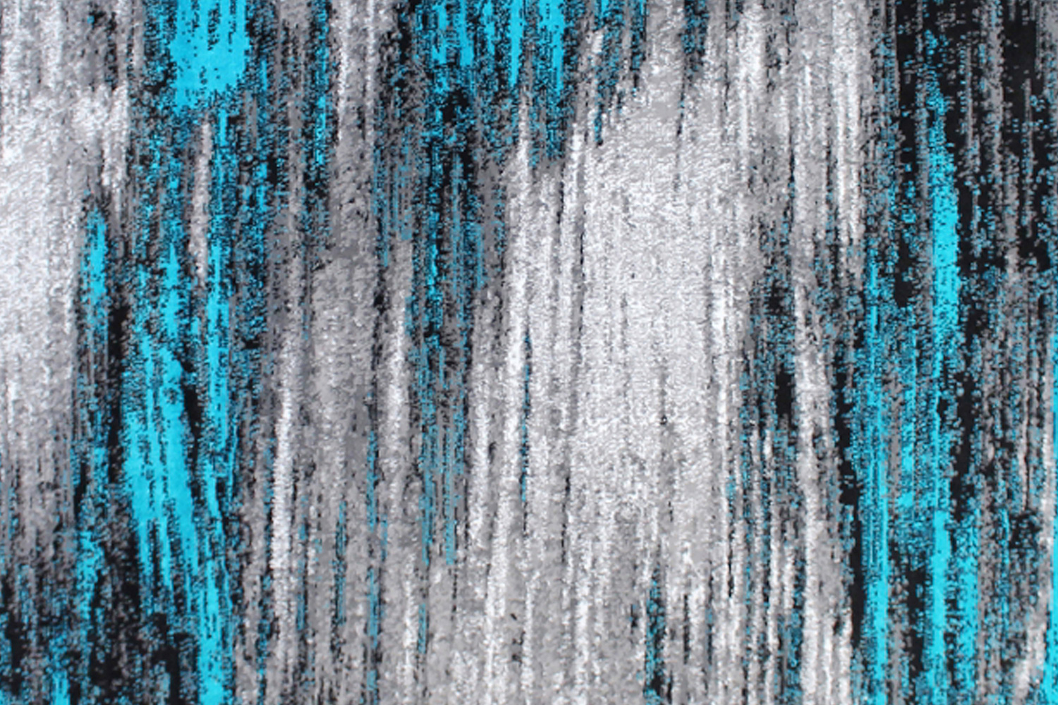 BLNK Rylan Collection Abstract Olefin Area Rug with Jute Backing - Turquoise, 2'W x 7'L