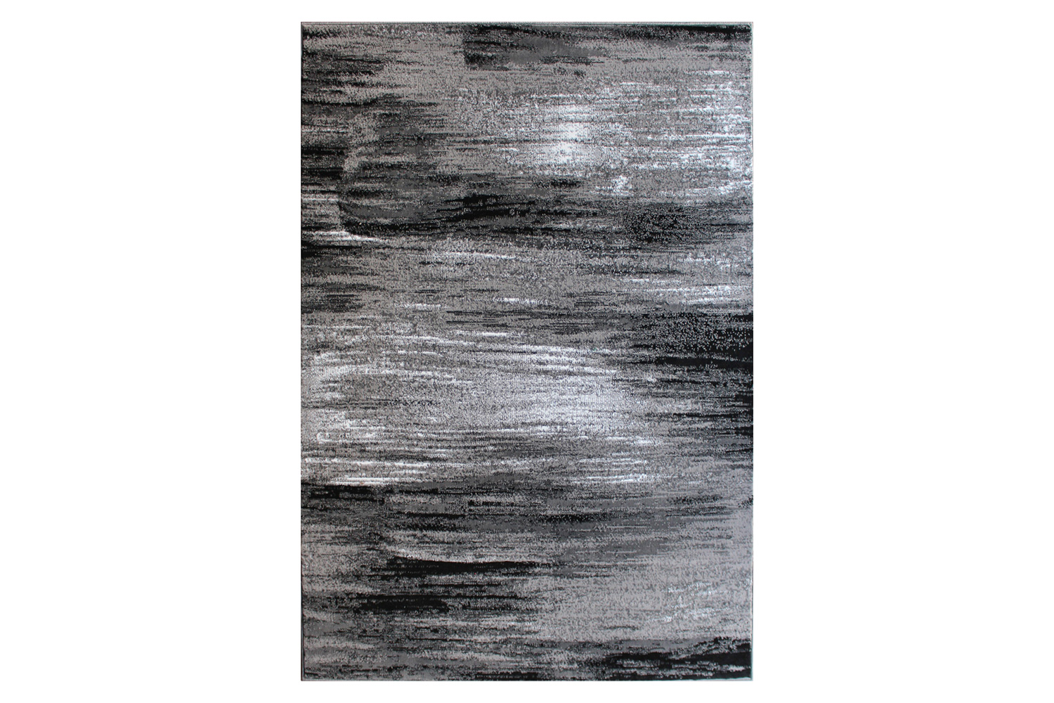 BLNK Rylan Collection Olefin Scraped Design Area Rug with Jute Backing - Gray, 5'W x 7'L