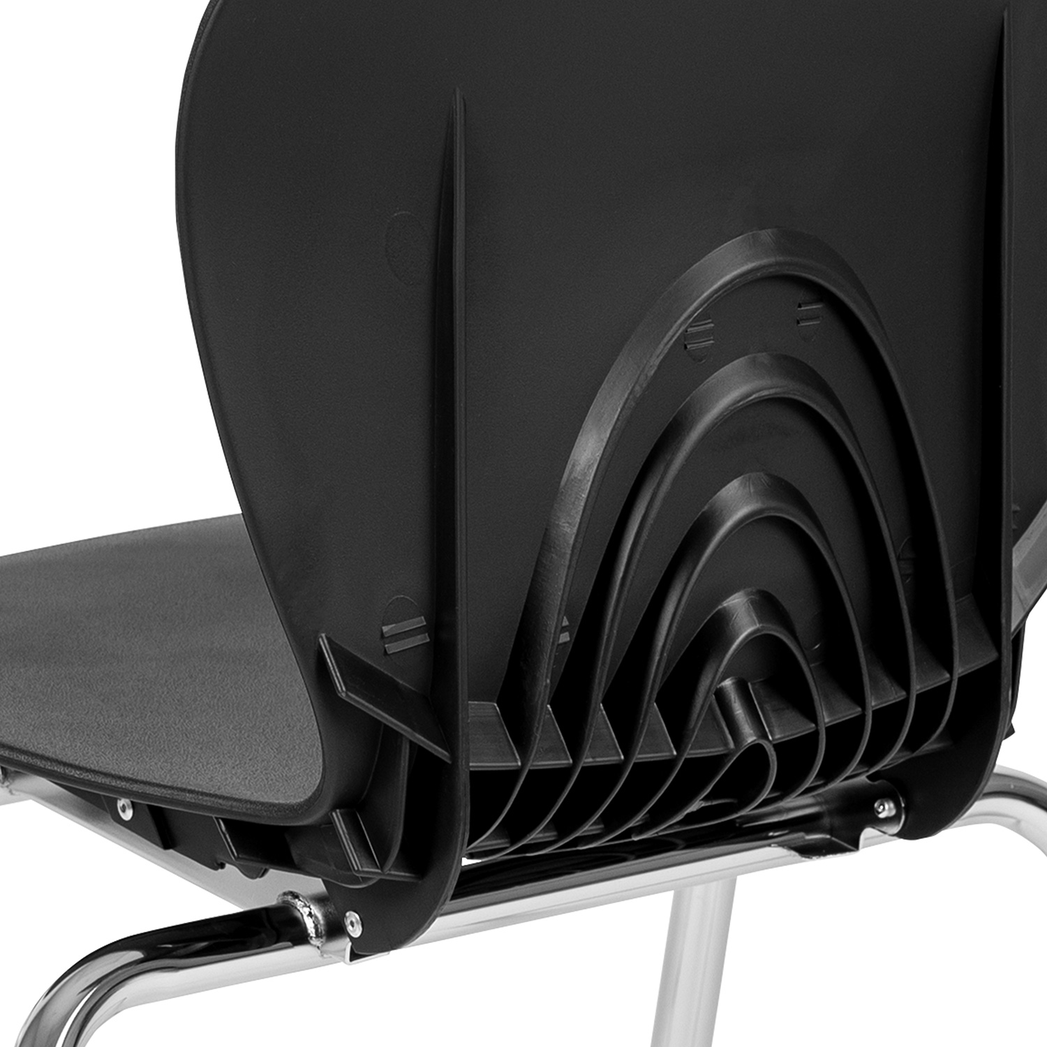 BLNK™ Mickey Advantage Student Stack School Chair - Titan Black, 18"H