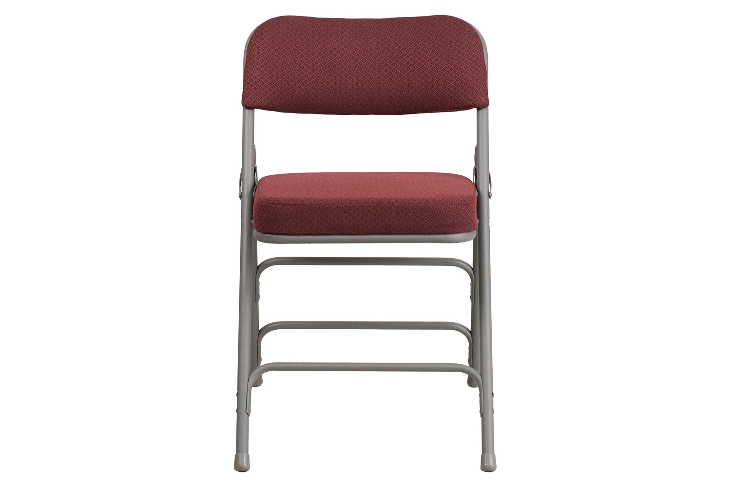 BLNK HERCULES Series Style 1 Fabric Premium Curved Triple Braced and Double Hinged Metal Folding Chair - Burgundy