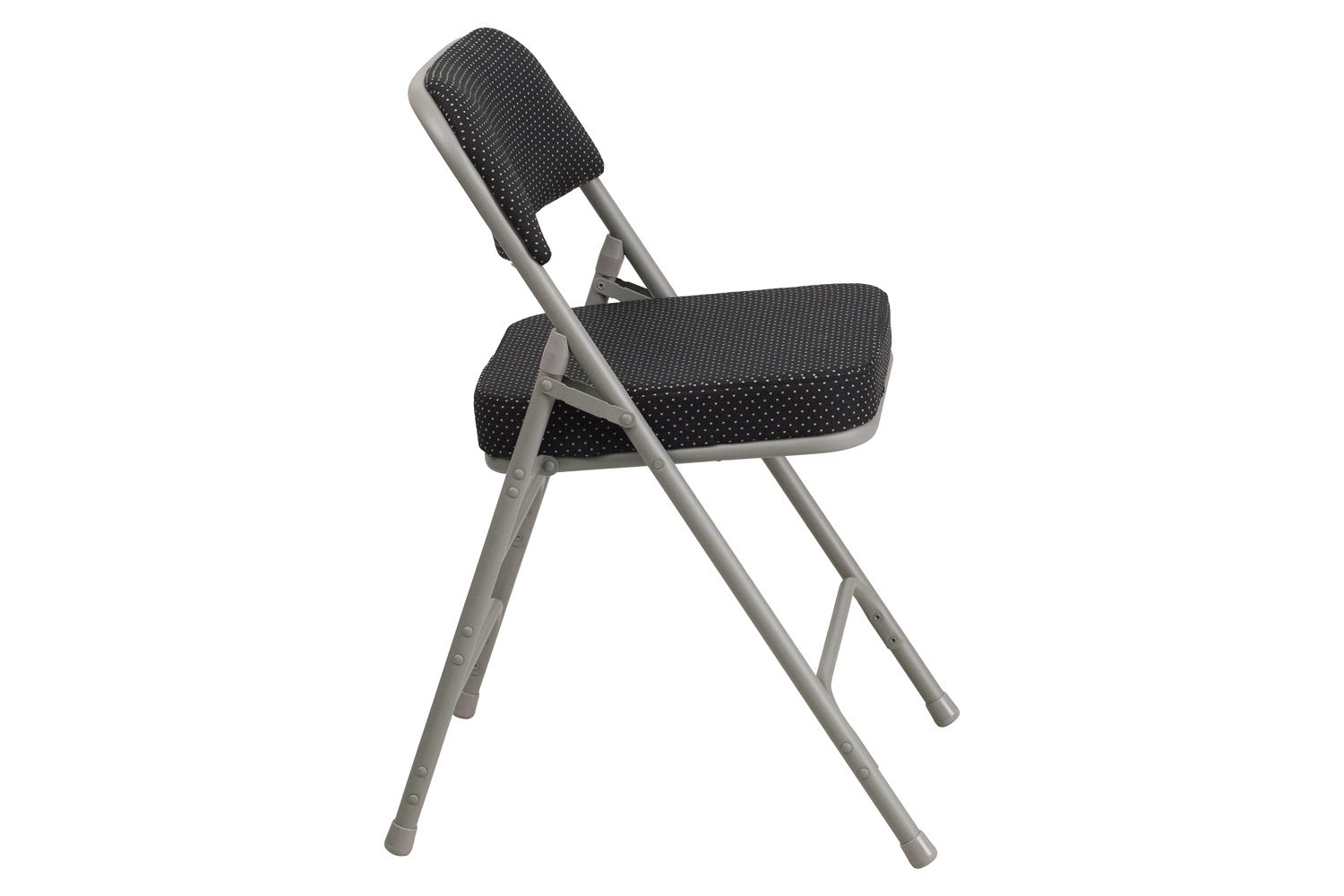 BLNK - HERCULES Series Fabric Premium Curved Triple Braced and Double Hinged Pin-Dot Metal Folding Chair