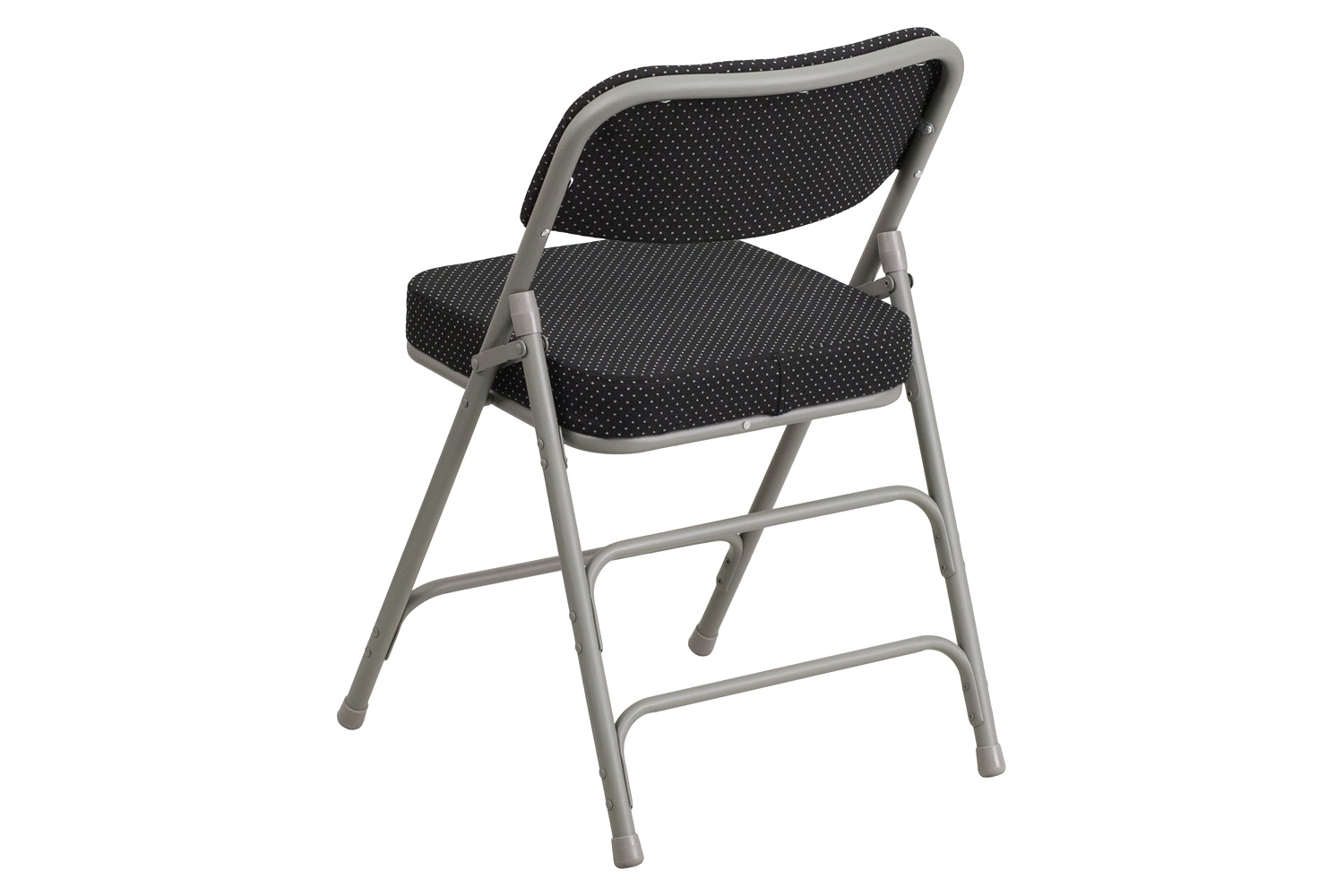 BLNK - HERCULES Series Fabric Premium Curved Triple Braced and Double Hinged Pin-Dot Metal Folding Chair