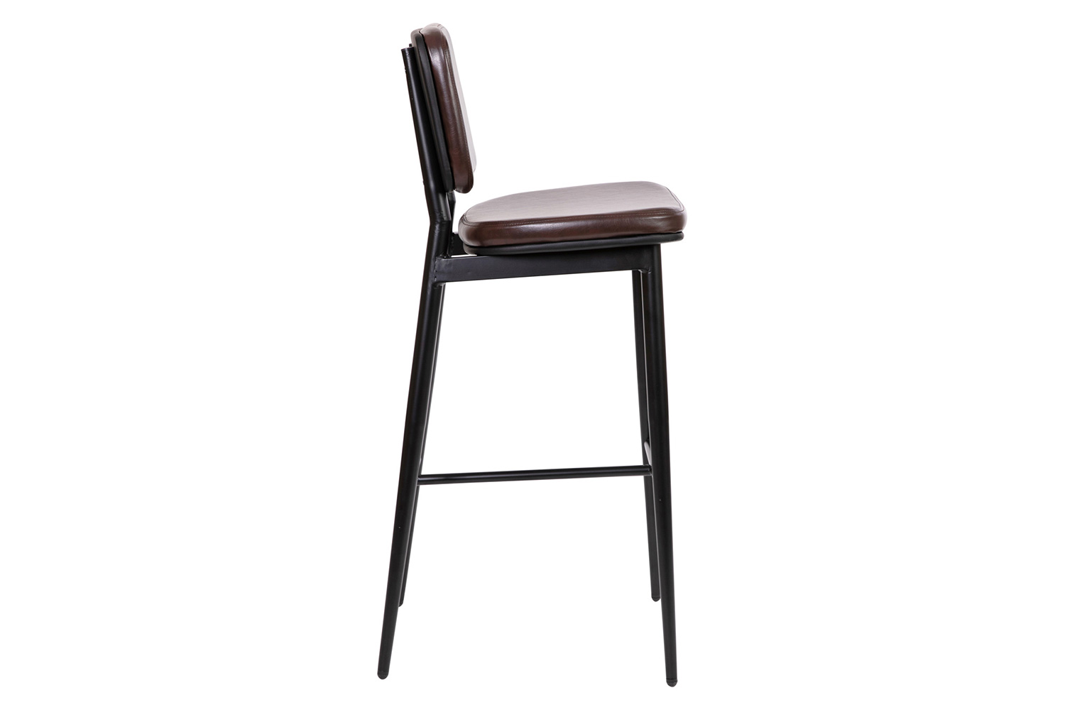 BLNK Kenzie Commercial LeatherSoft Mid-Back Bar Stools Set of 2 - Brown