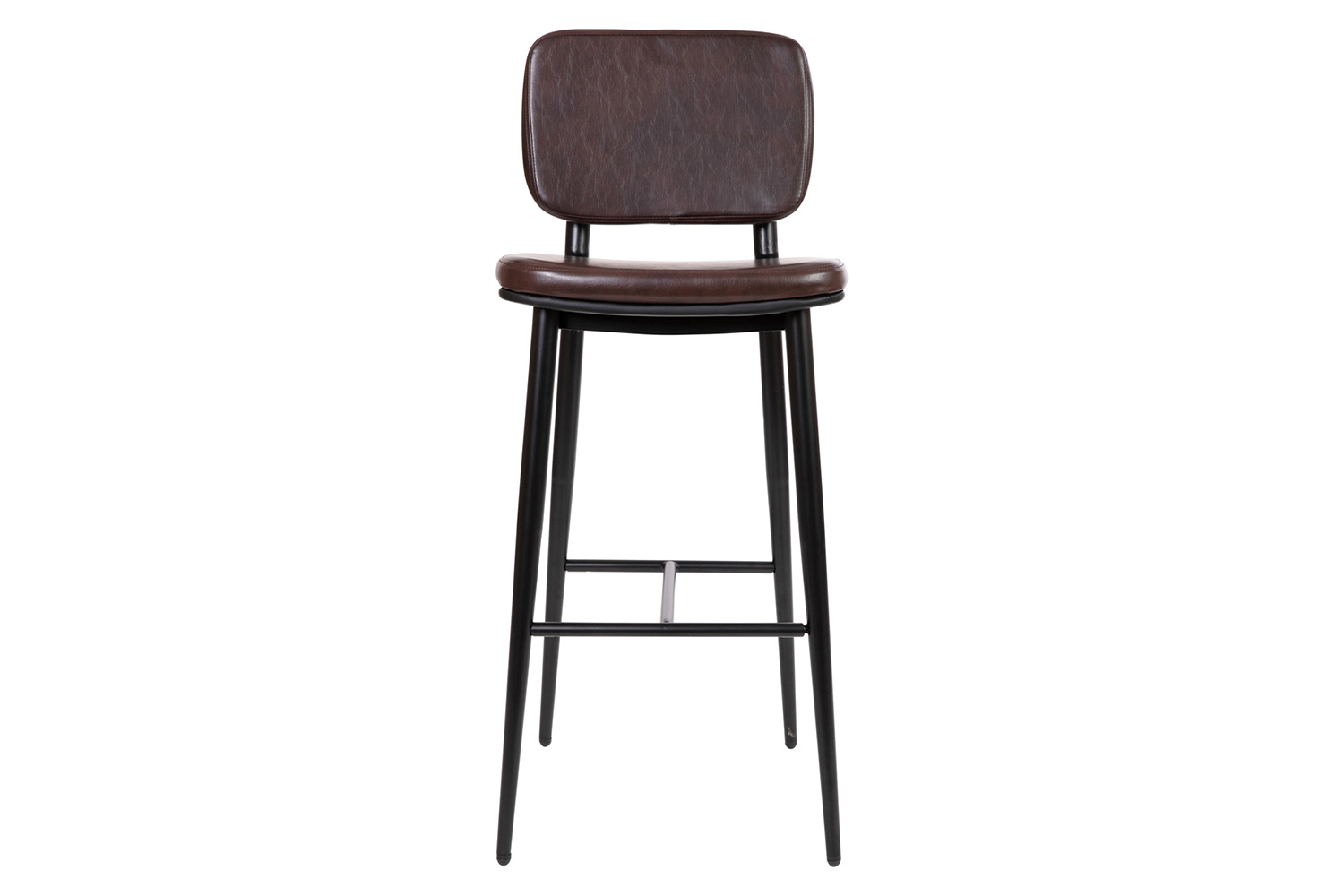 BLNK Kenzie Commercial LeatherSoft Mid-Back Bar Stools Set of 2 - Brown