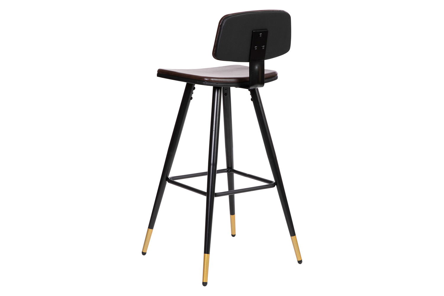 BLNK™ Kora Commercial LeatherSoft Low Back Bar Stools Set of 2 - Brown