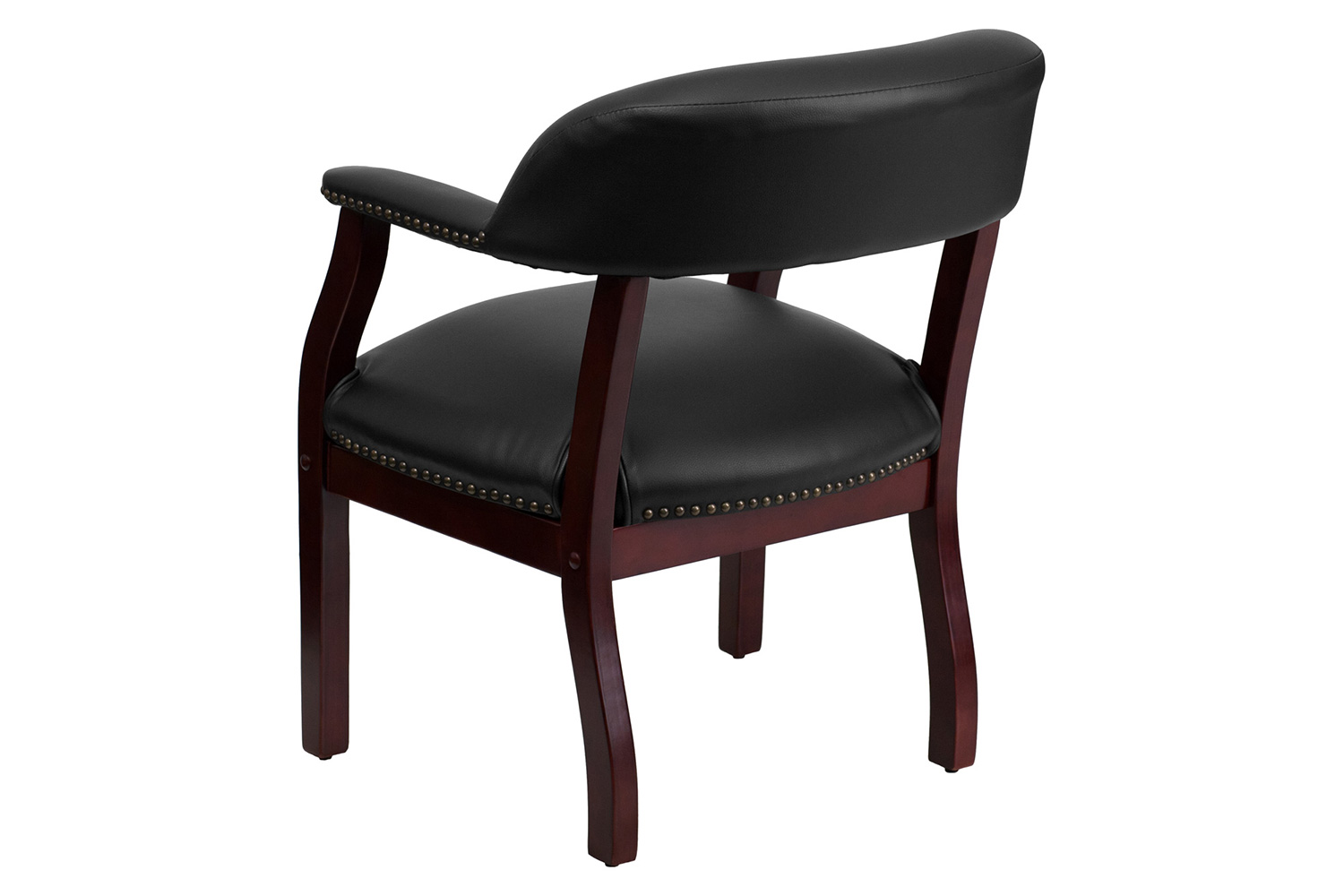 BLNK™ Diamond Vinyl Luxurious Conference Chair with Accent Nail Trim - Black