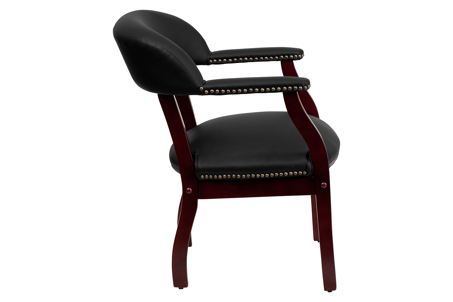 BLNK™ Diamond LeatherSoft Conference Chair with Accent Nail Trim - Black