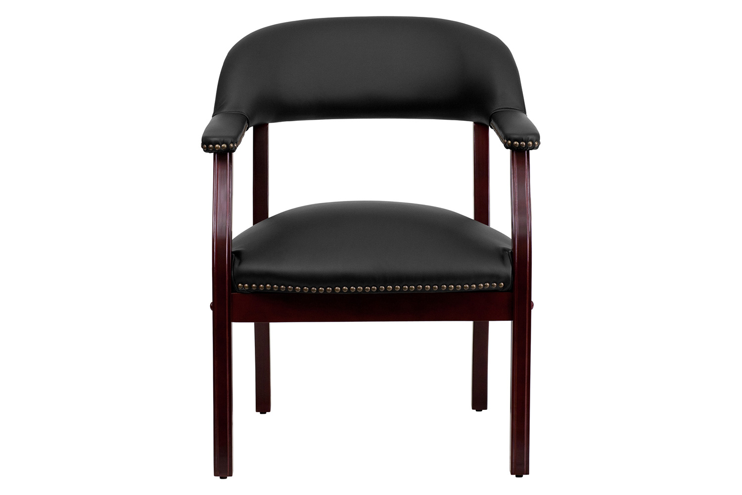 BLNK™ Diamond LeatherSoft Conference Chair with Accent Nail Trim - Black