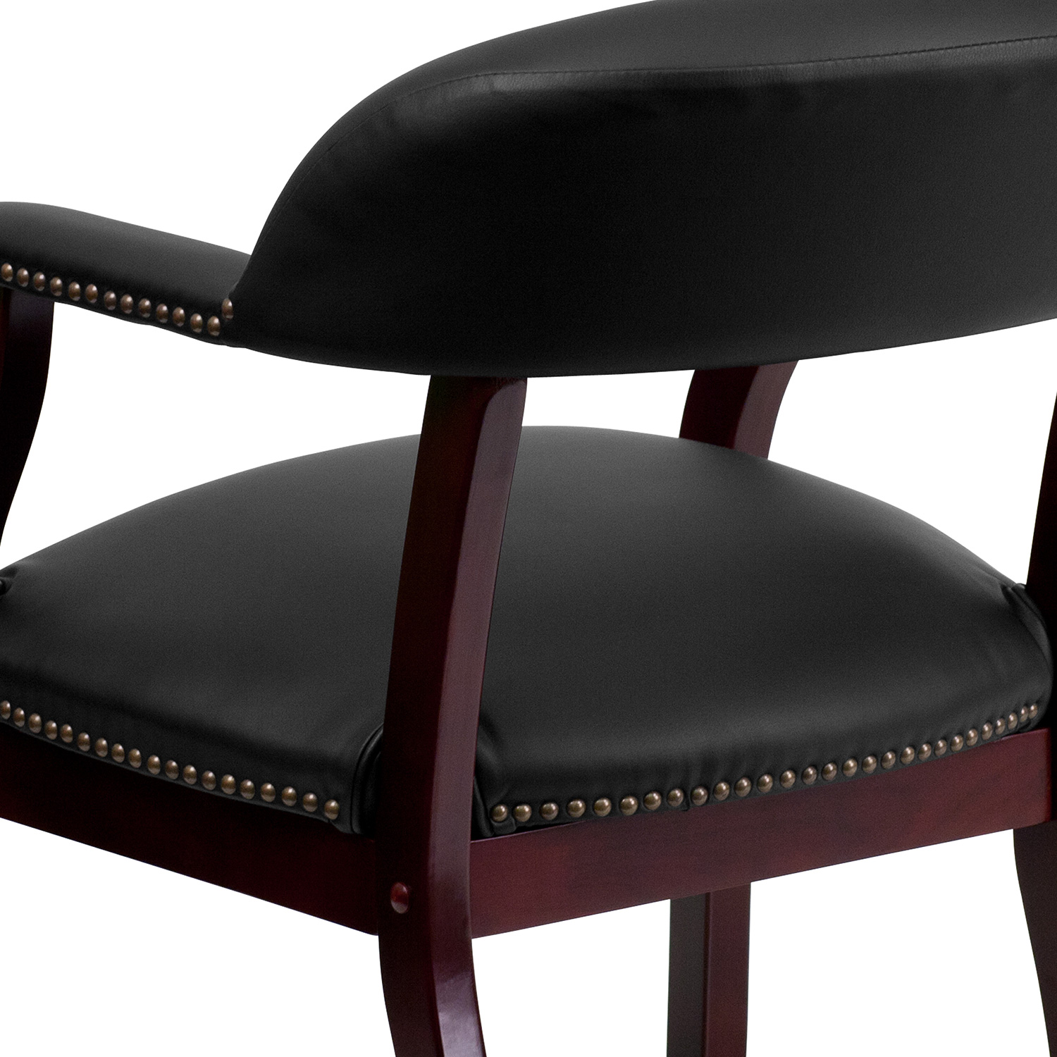 BLNK™ Diamond LeatherSoft Conference Chair with Accent Nail Trim - Black