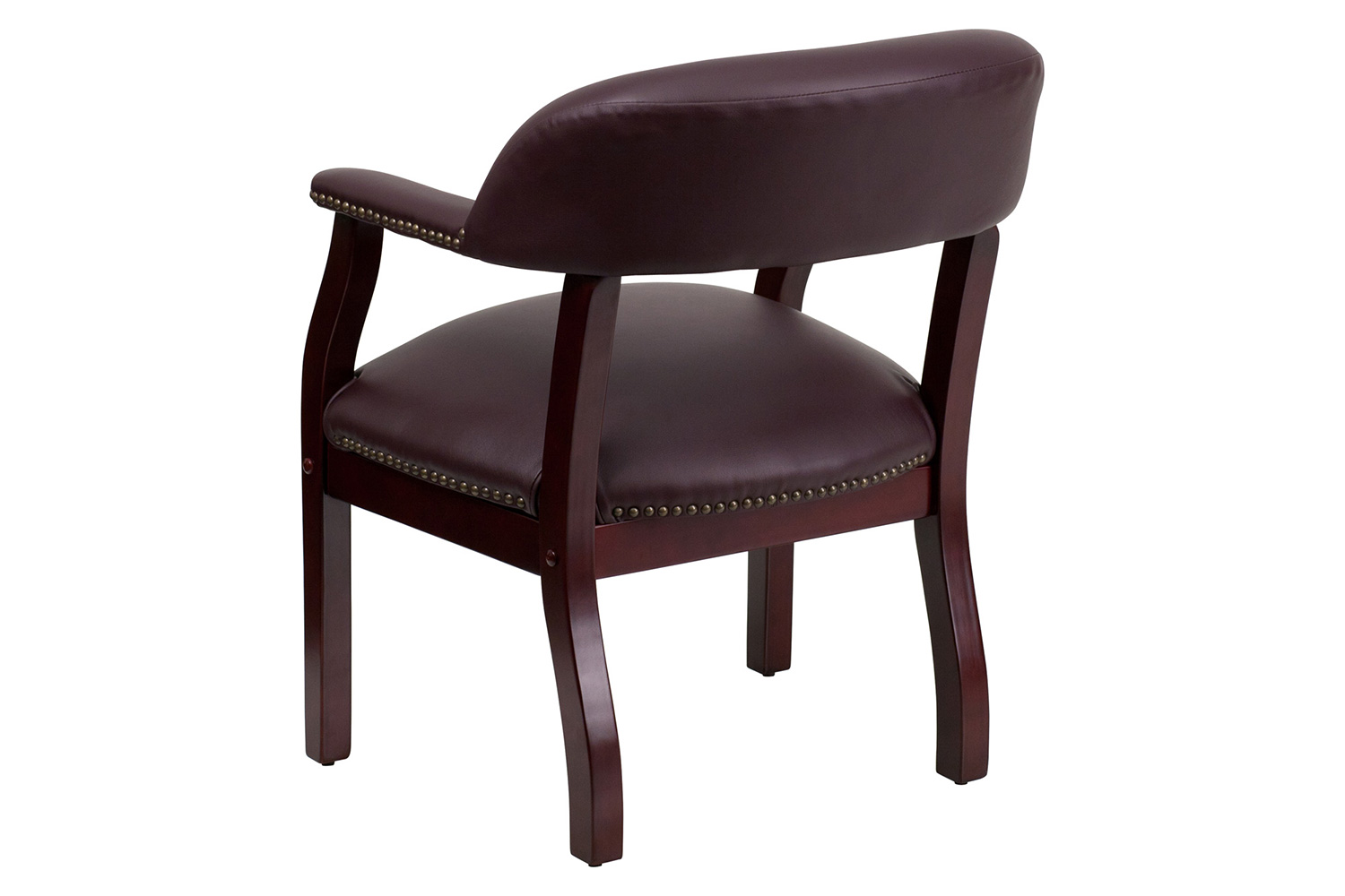 BLNK™ Diamond LeatherSoft Conference Chair with Accent Nail Trim - Burgundy