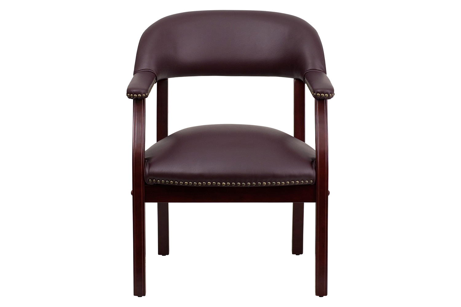 BLNK™ Diamond LeatherSoft Conference Chair with Accent Nail Trim - Burgundy