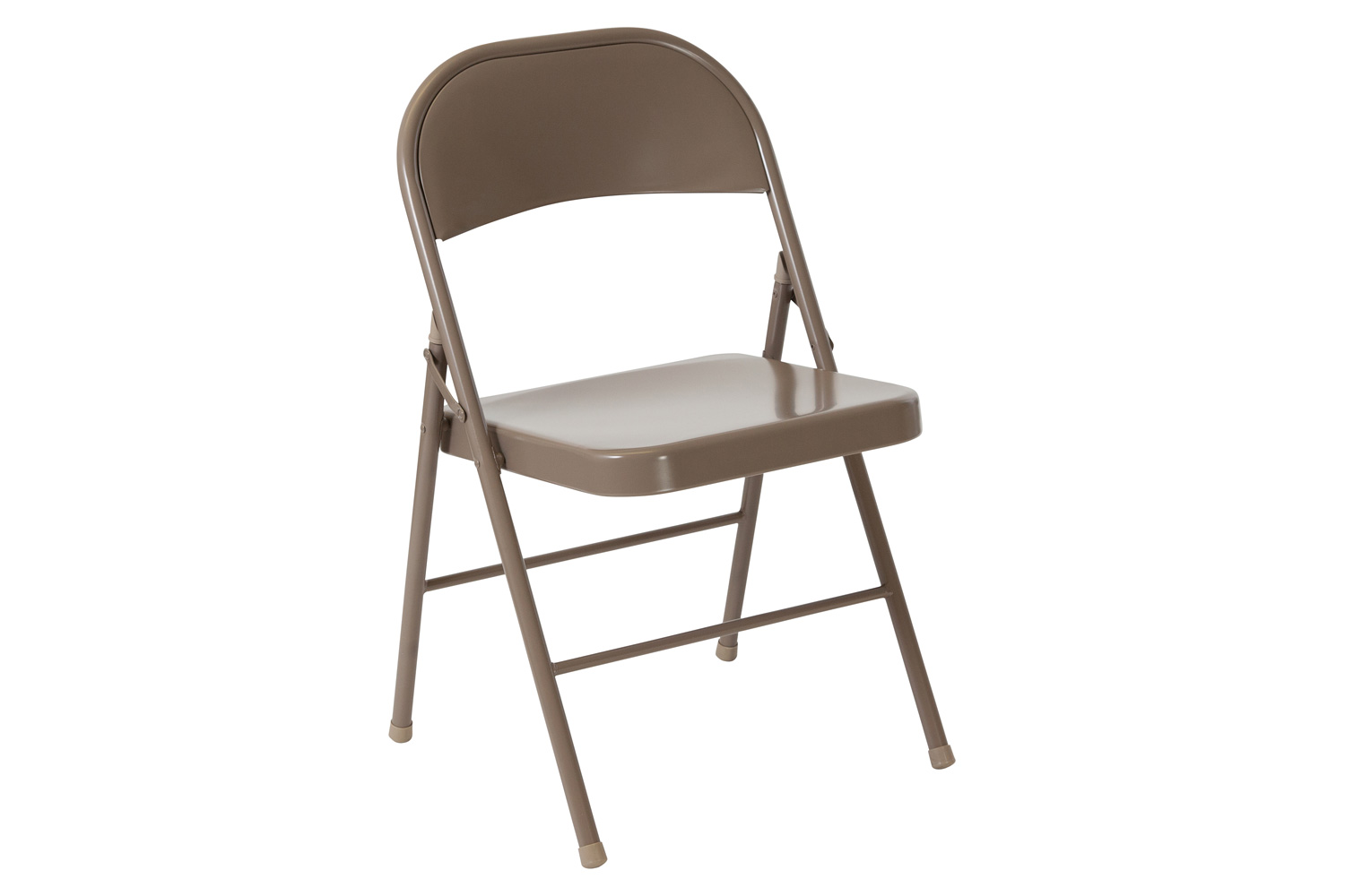 BLNK HERCULES Series Double Braced Metal Folding Chair - Beige