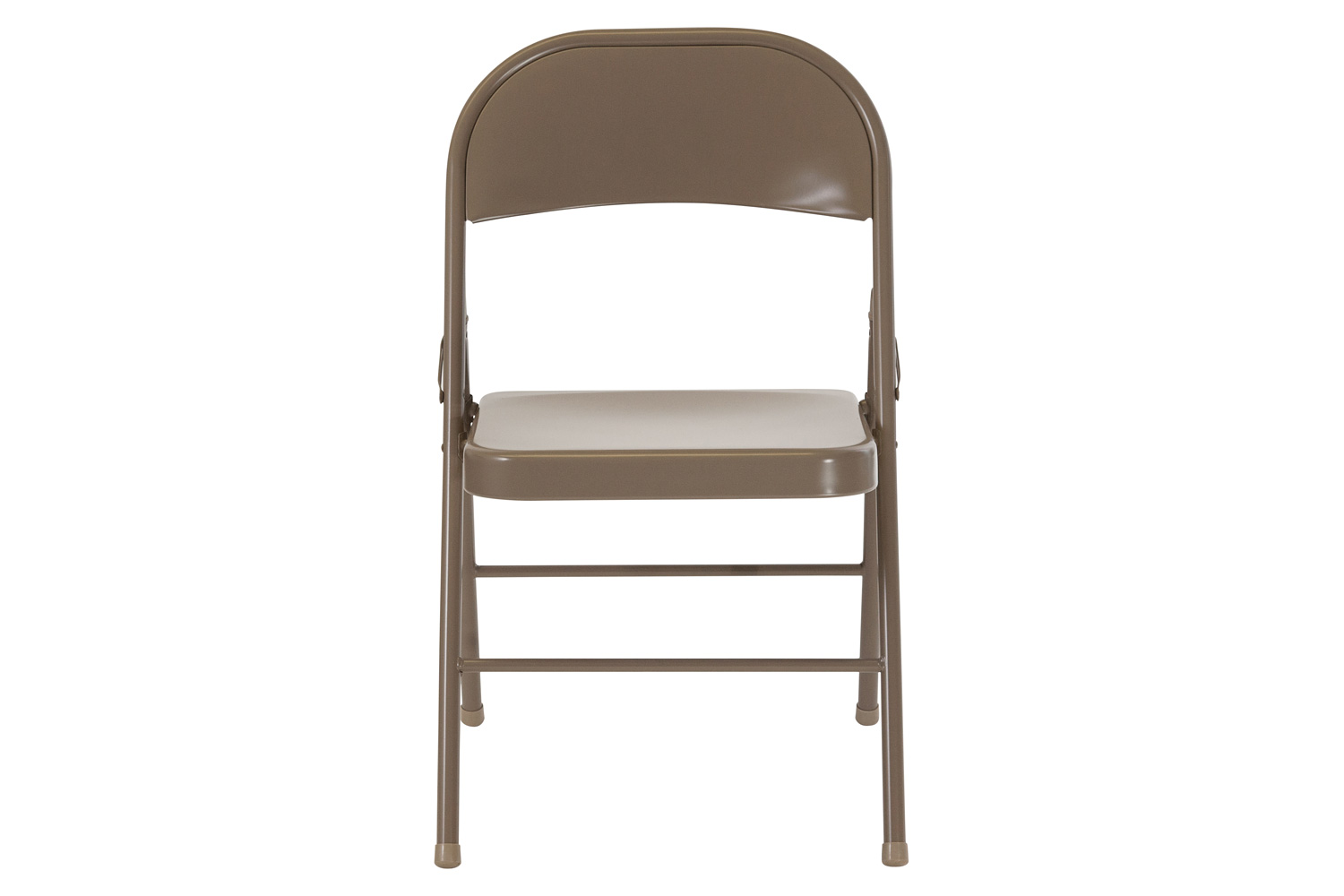 BLNK HERCULES Series Double Braced Metal Folding Chair - Beige