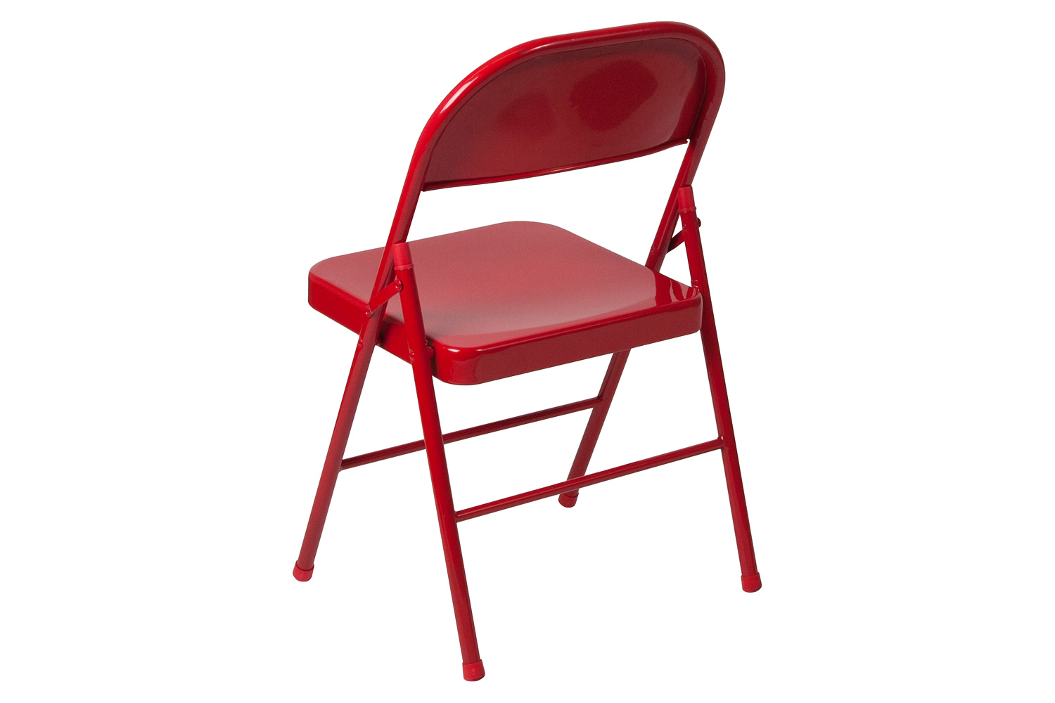 BLNK HERCULES Series Double Braced Metal Folding Chair - Red