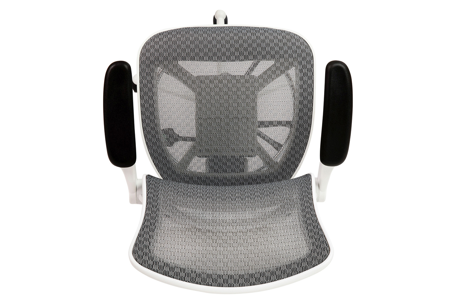 BLNK Waylon Mid-Back Mesh Drafting Chair with Flip-Up Arms - White Frame