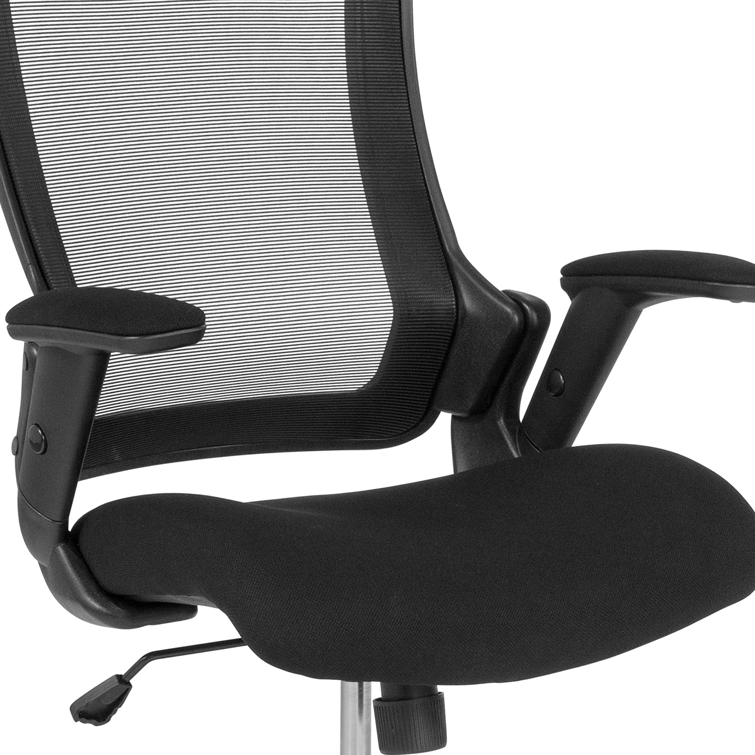 BLNK - Hamilton Mid-Back Mesh Executive Swivel Office Chair with Molded Foam Seat and Adjustable Arms