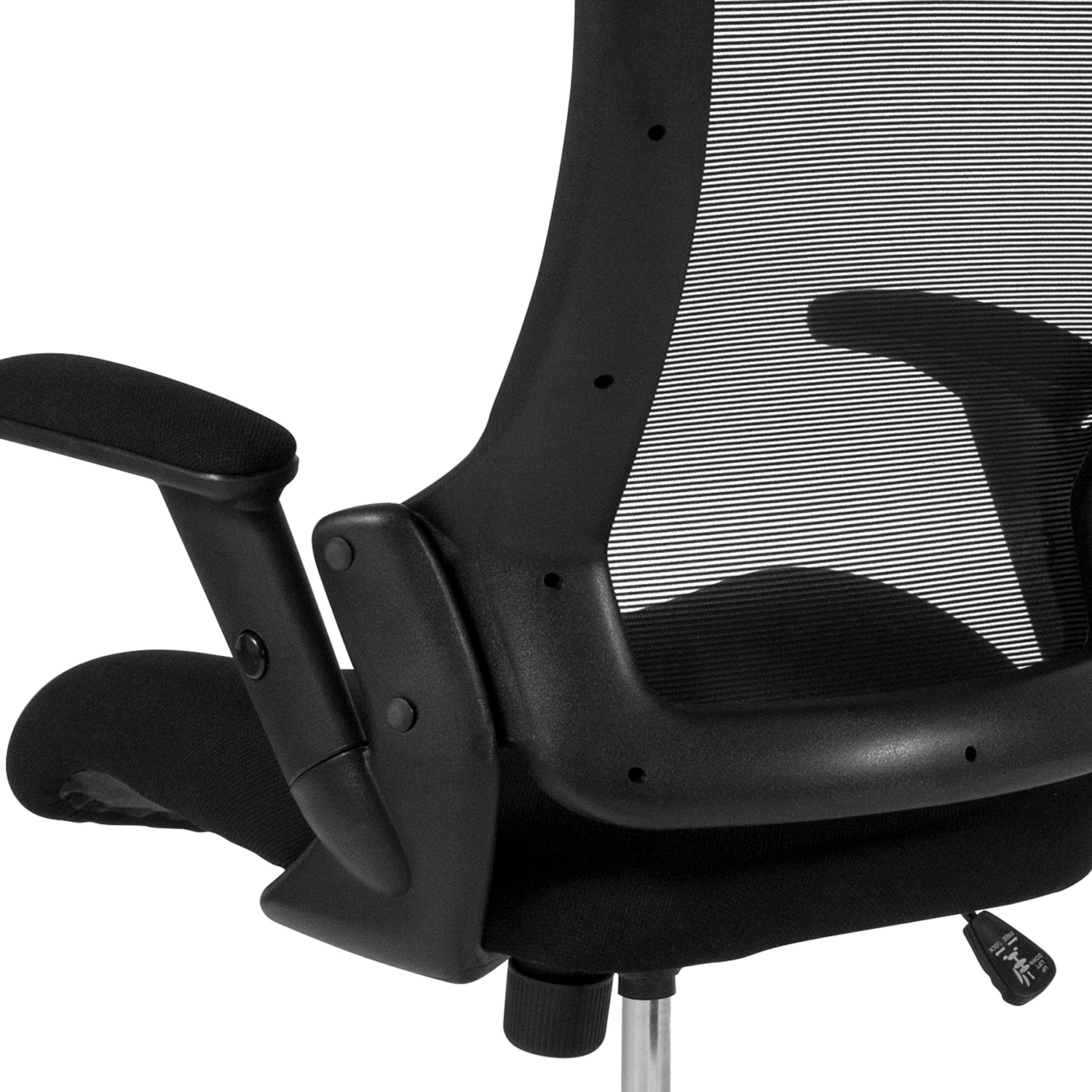 BLNK - Hamilton Mid-Back Mesh Executive Swivel Office Chair with Molded Foam Seat and Adjustable Arms