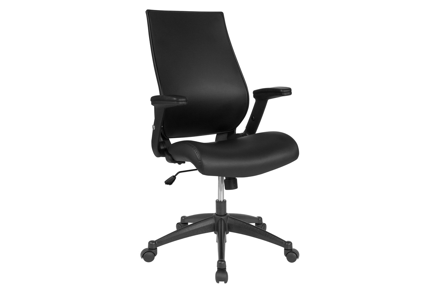 BLNK - Waylon LeatherSoft Waylon High-Back Executive Swivel Office Chair with Molded Foam Seat and Adjustable Arms