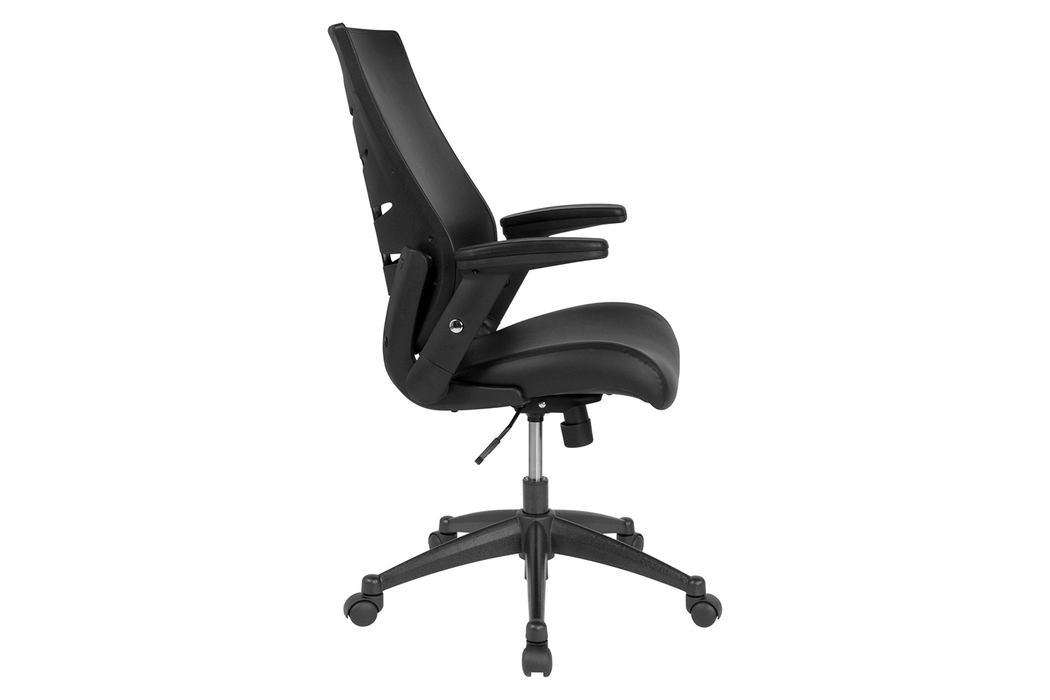 BLNK - Waylon LeatherSoft Waylon High-Back Executive Swivel Office Chair with Molded Foam Seat and Adjustable Arms