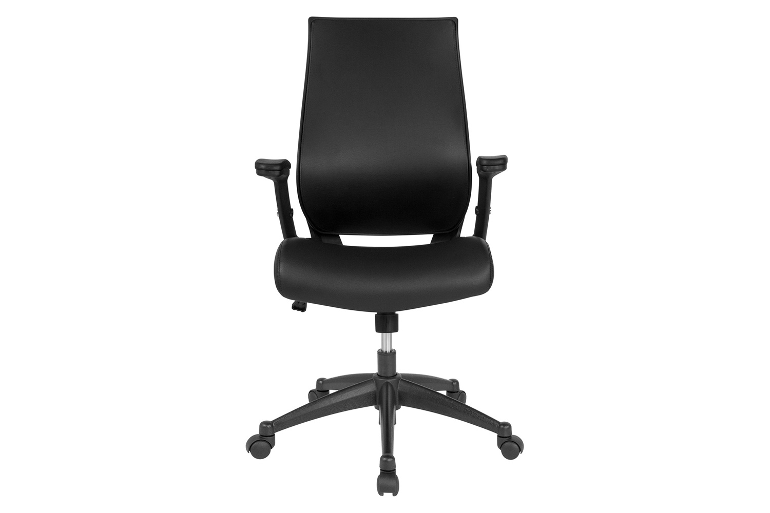 BLNK - Waylon LeatherSoft Waylon High-Back Executive Swivel Office Chair with Molded Foam Seat and Adjustable Arms