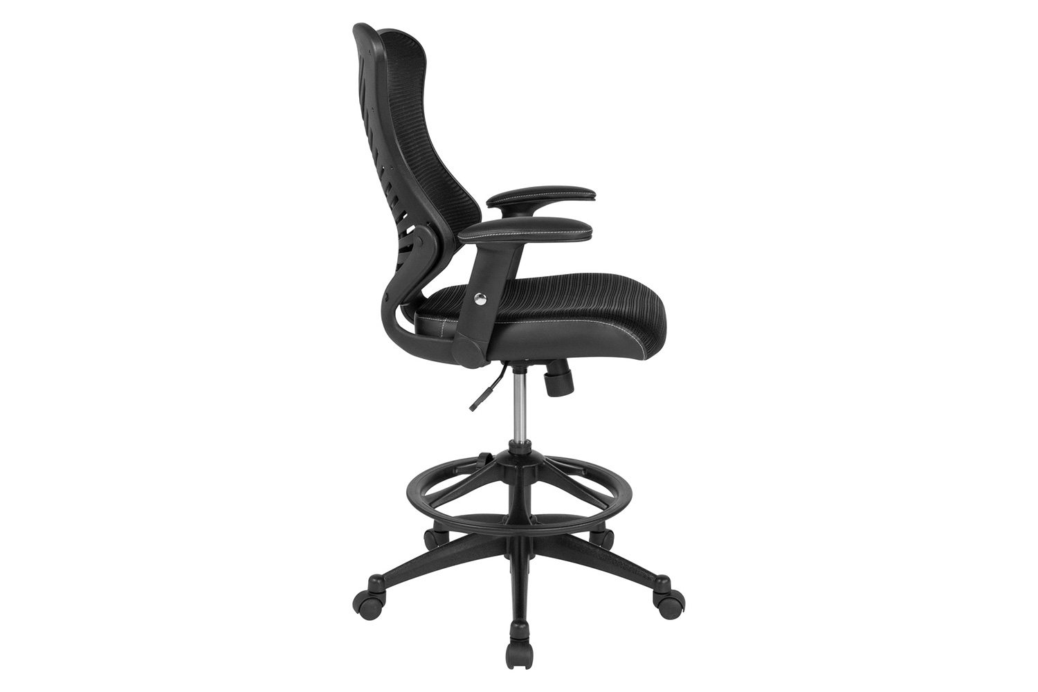 BLNK - Waylon Waylon High-Back Designer Mesh Drafting Chair with Sides and Adjustable Arms