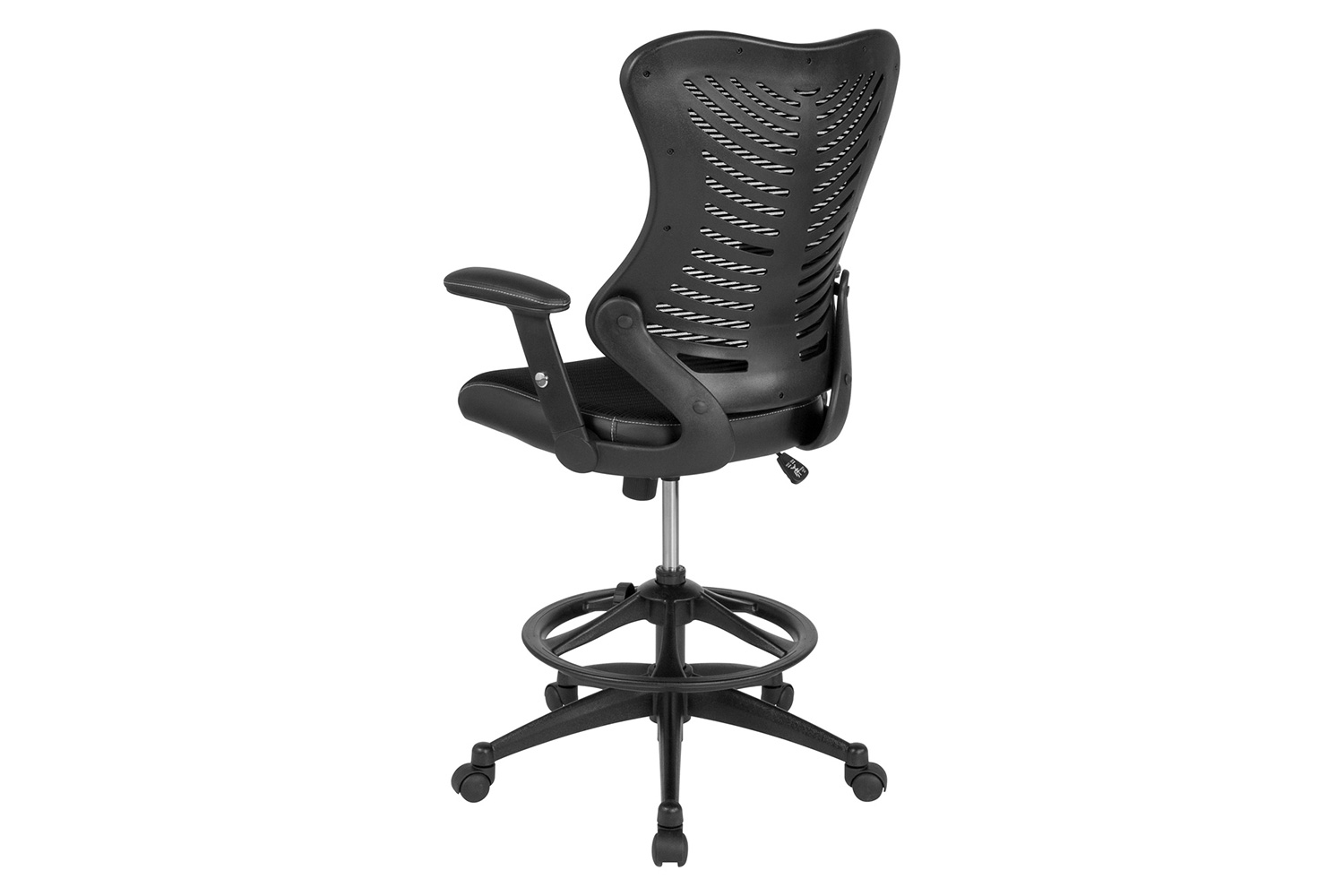 BLNK - Waylon Waylon High-Back Designer Mesh Drafting Chair with Sides and Adjustable Arms