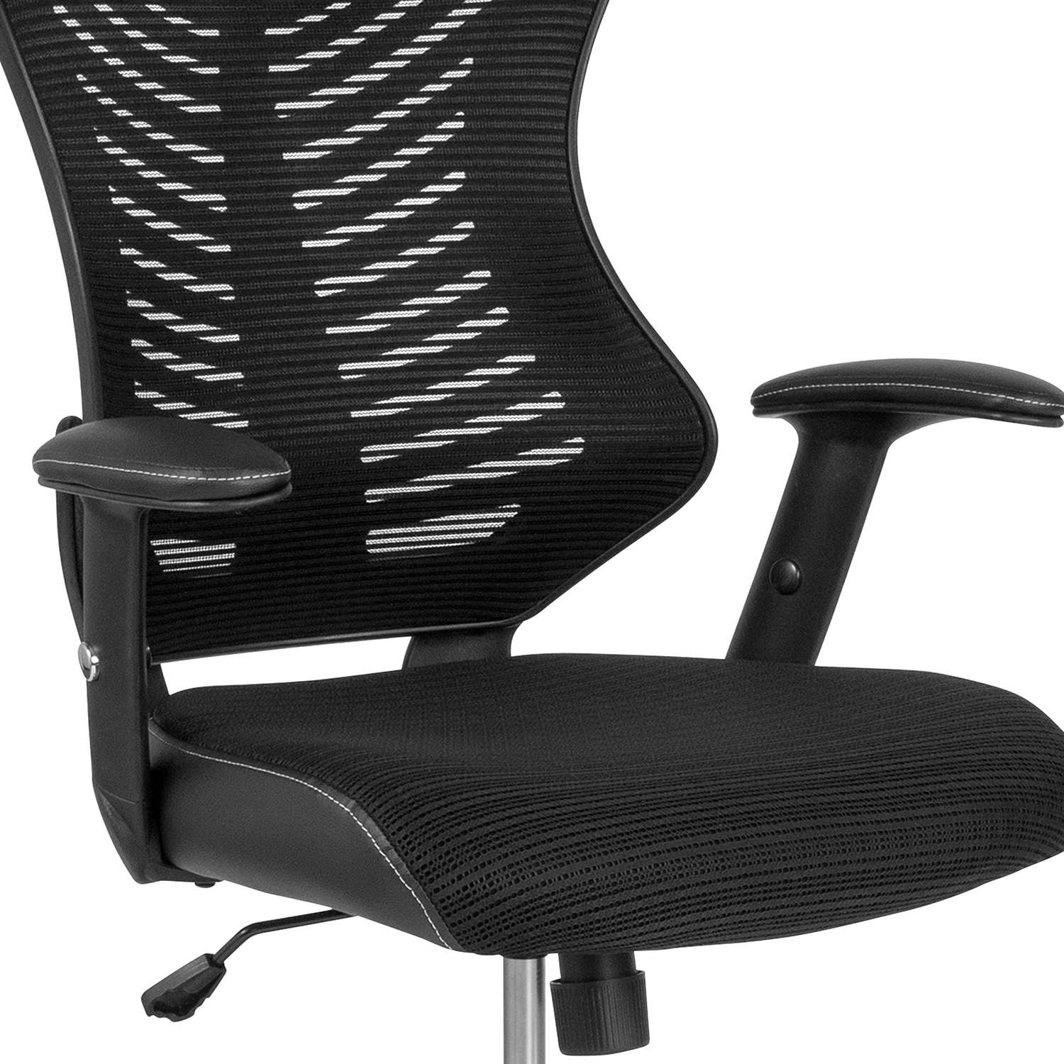 BLNK - Waylon Waylon High-Back Designer Mesh Drafting Chair with Sides and Adjustable Arms