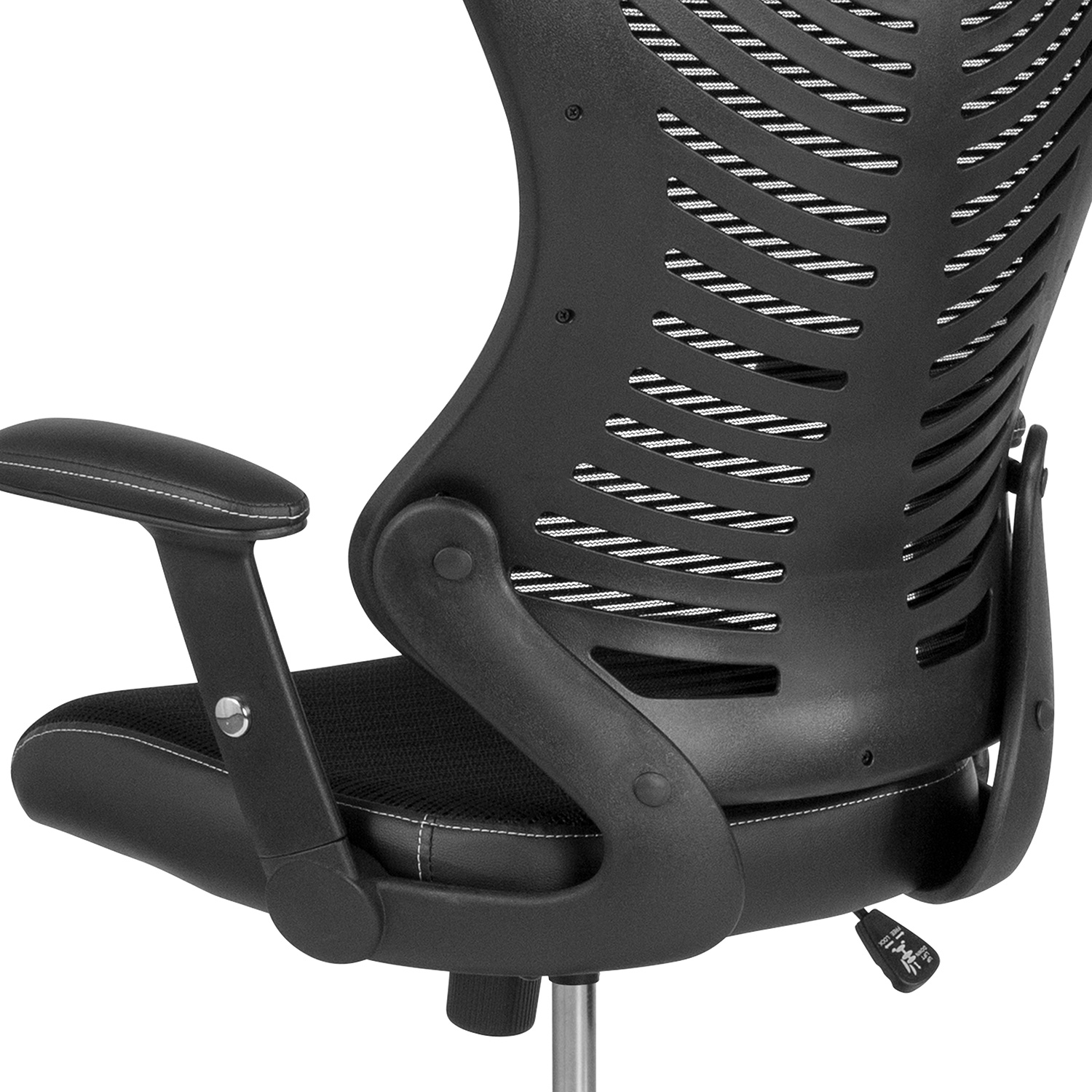 BLNK - Waylon Waylon High-Back Designer Mesh Drafting Chair with Sides and Adjustable Arms