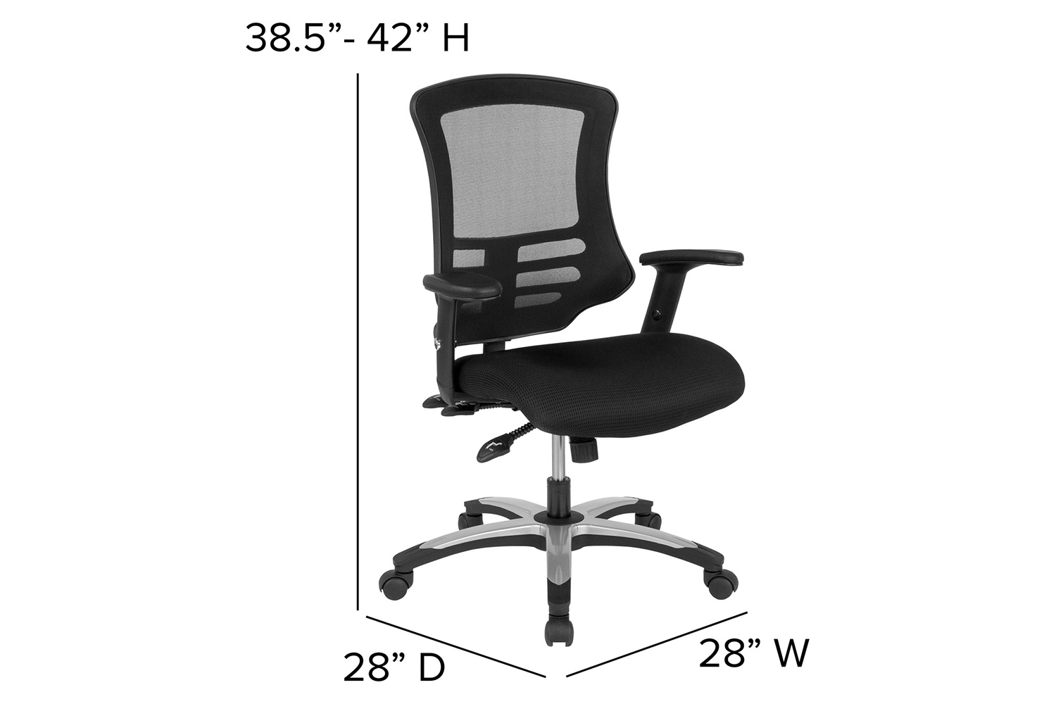 BLNK - Waylon Waylon High-Back Mesh Multifunction Executive Swivel Ergonomic Office Chair with Molded Foam Seat and Adjustable Arms