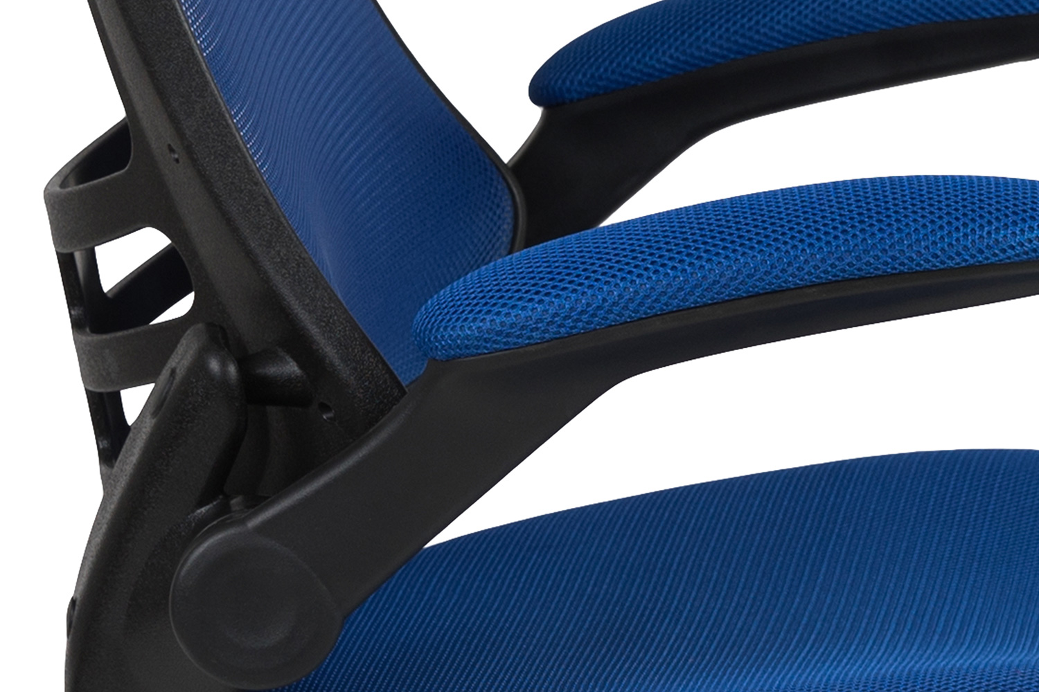 BLNK Kelista Mid-Back Mesh Swivel Ergonomic Task Office Chair with Flip-Up Arms - Blue