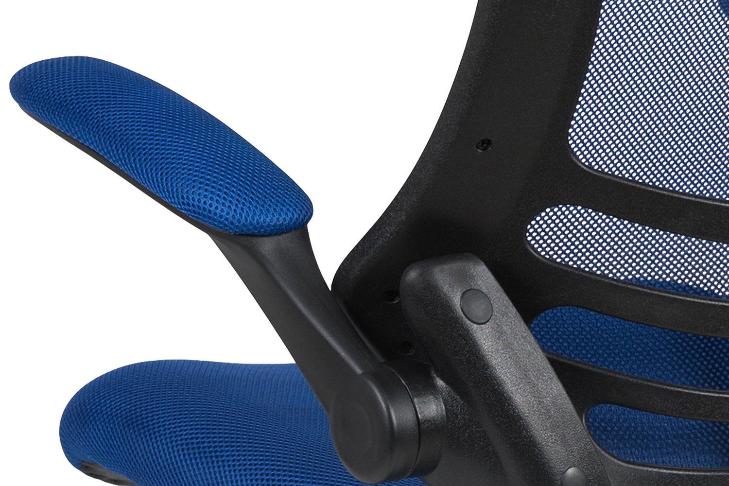 BLNK Kelista Mid-Back Mesh Swivel Ergonomic Task Office Chair with Flip-Up Arms - Blue