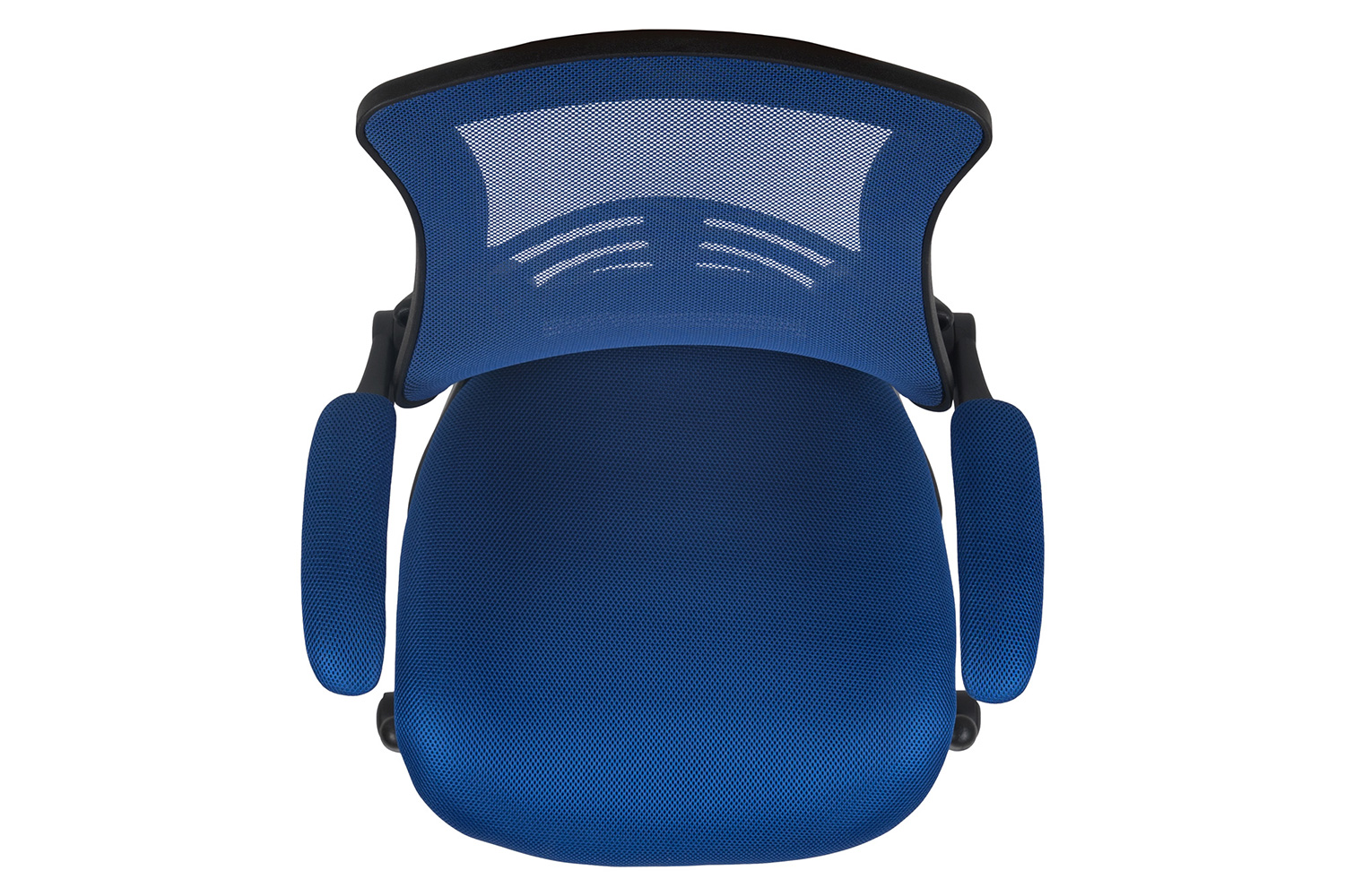 BLNK Kelista Mid-Back Mesh Swivel Ergonomic Task Office Chair with Flip-Up Arms - Blue