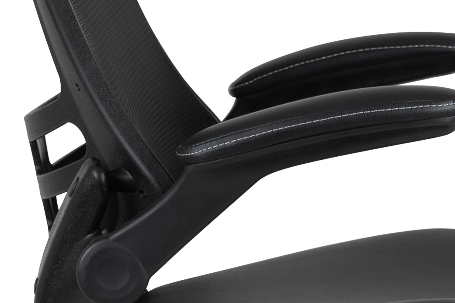 BLNK - Kelista Mid-Back Mesh Ergonomic Drafting Chair with Seat, Adjustable Foot Ring and Flip-Up Arms