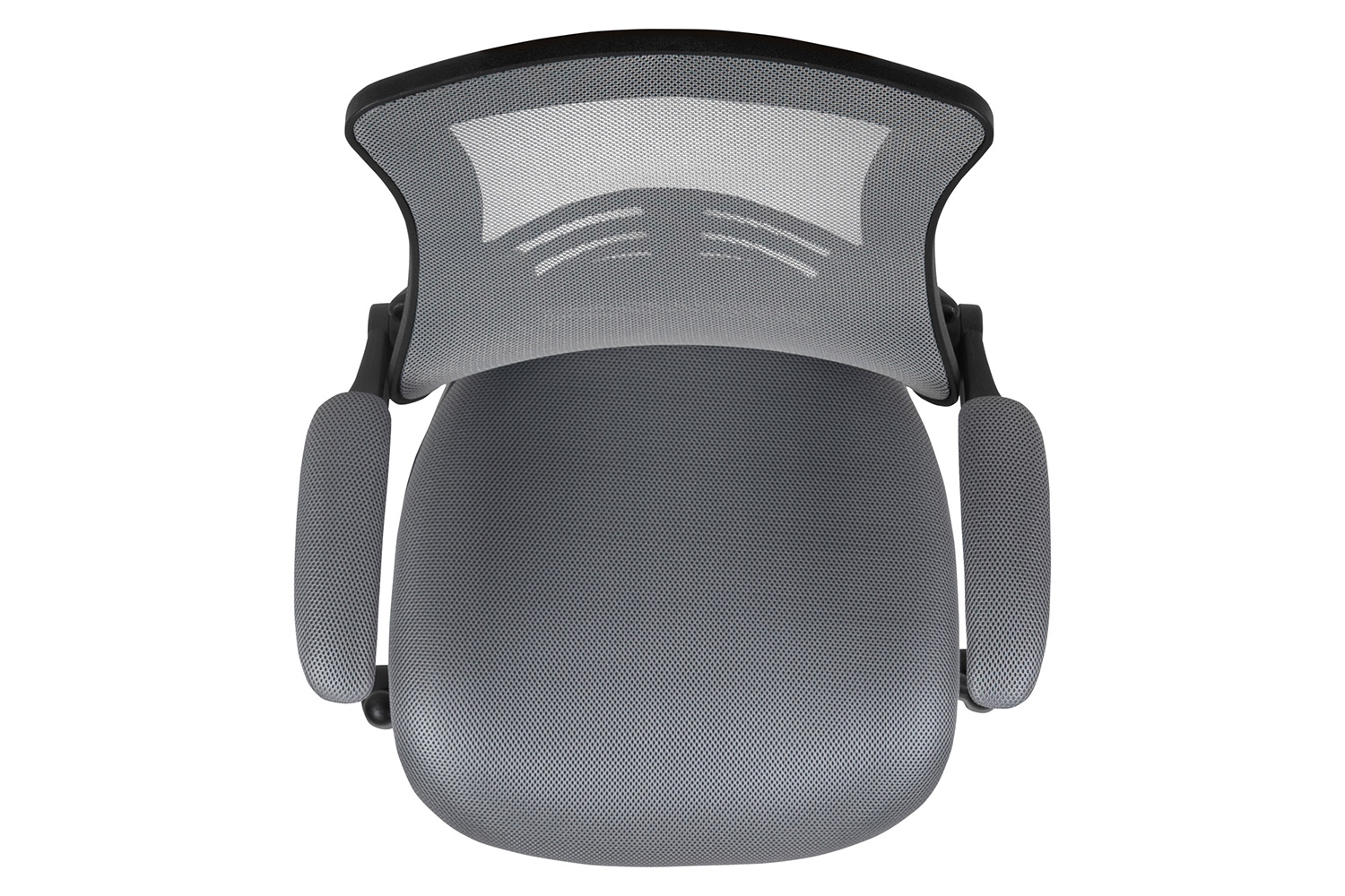 BLNK Kelista Mid-Back Mesh Ergonomic Drafting Chair with Adjustable Foot Ring and Flip-Up Arms - Dark Gray