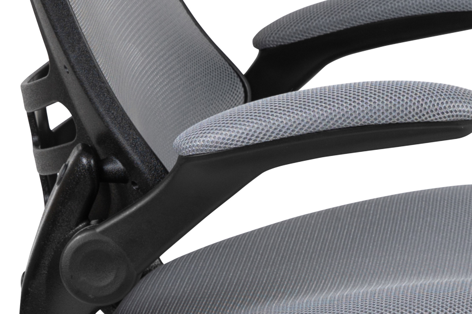 BLNK Kelista Mid-Back Mesh Swivel Ergonomic Task Office Chair with Flip-Up Arms - Dark Gray