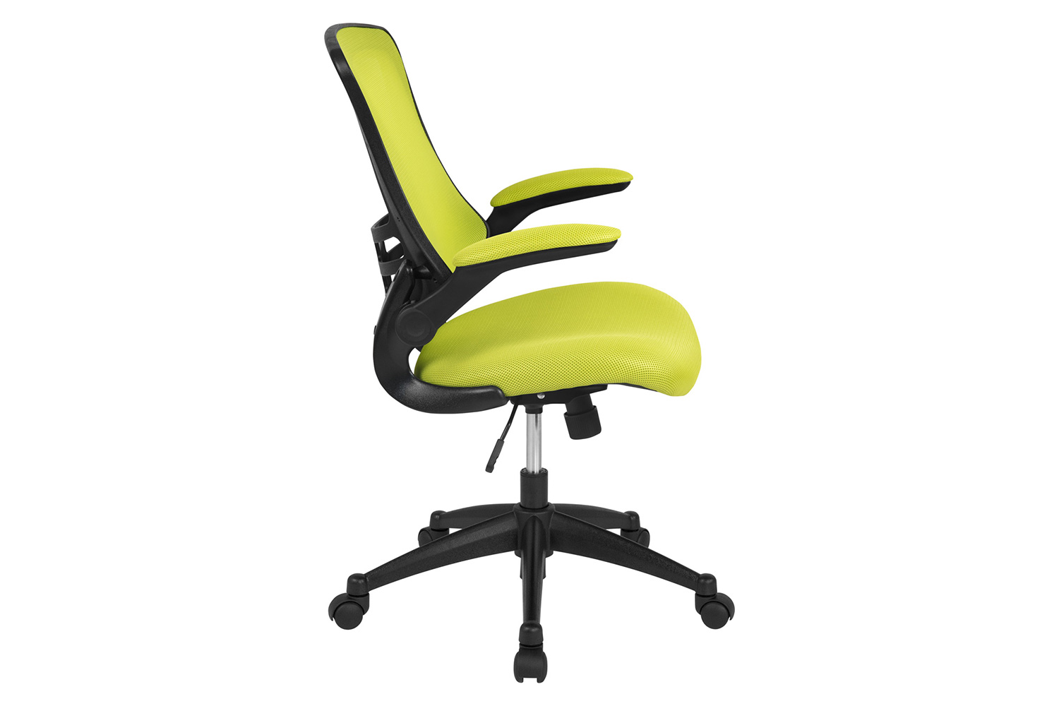 BLNK Kelista Mid-Back Mesh Swivel Ergonomic Task Office Chair with Flip-Up Arms - Green