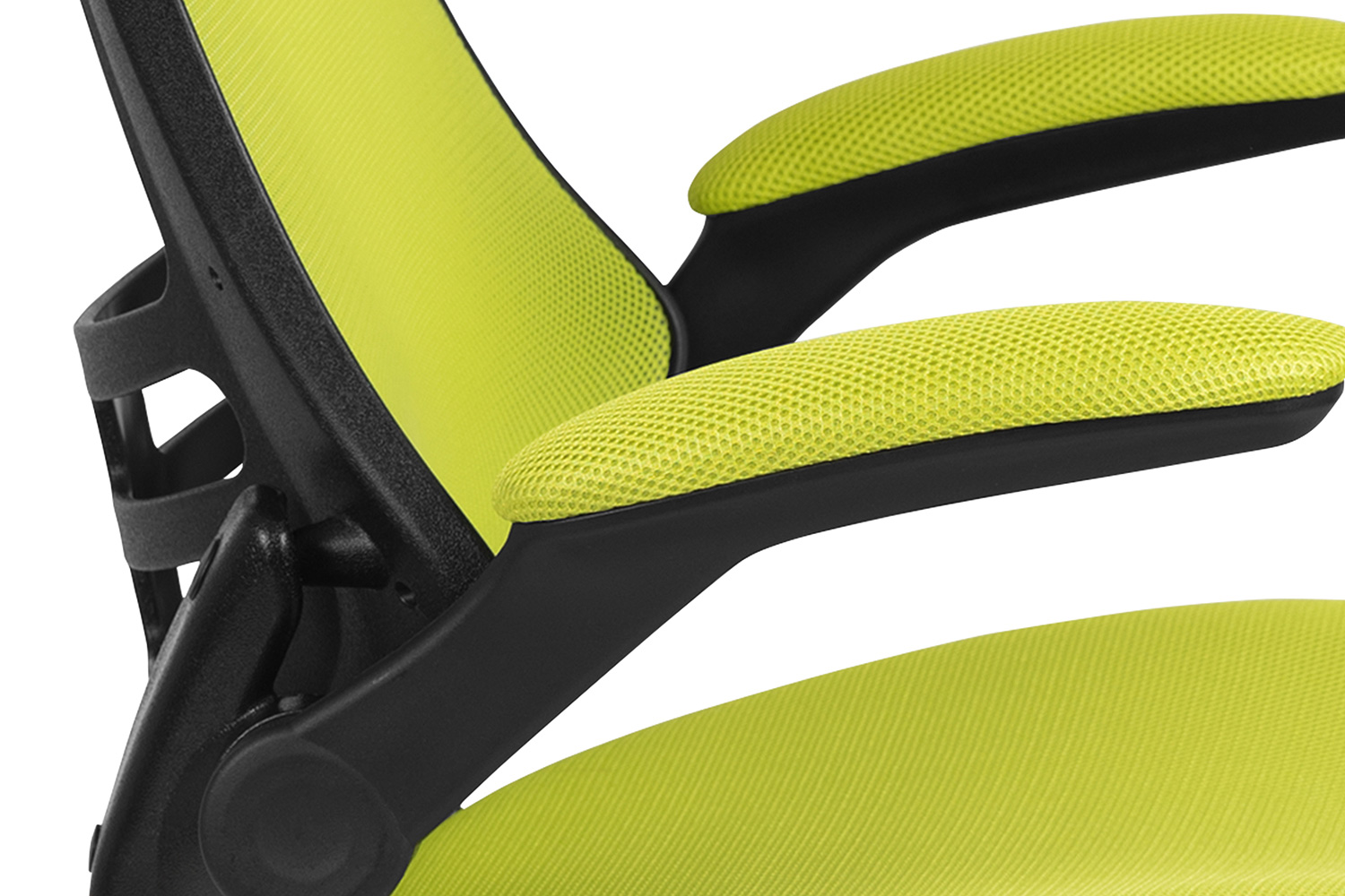 BLNK Kelista Mid-Back Mesh Swivel Ergonomic Task Office Chair with Flip-Up Arms - Green