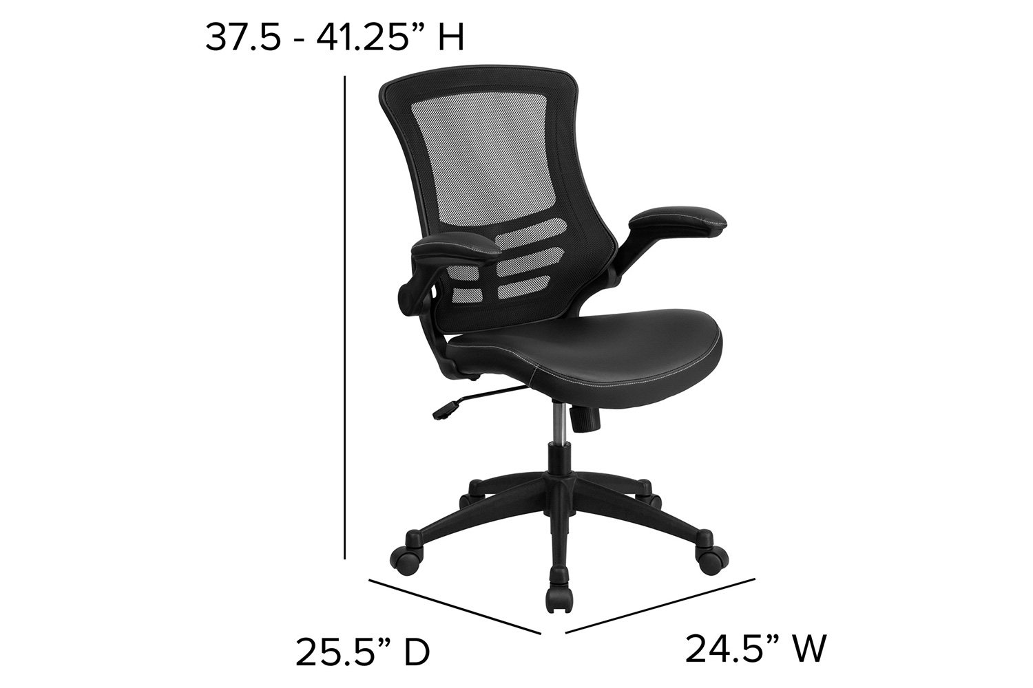 BLNK - Kelista Mid-BackMesh Swivel Chair with Wheels