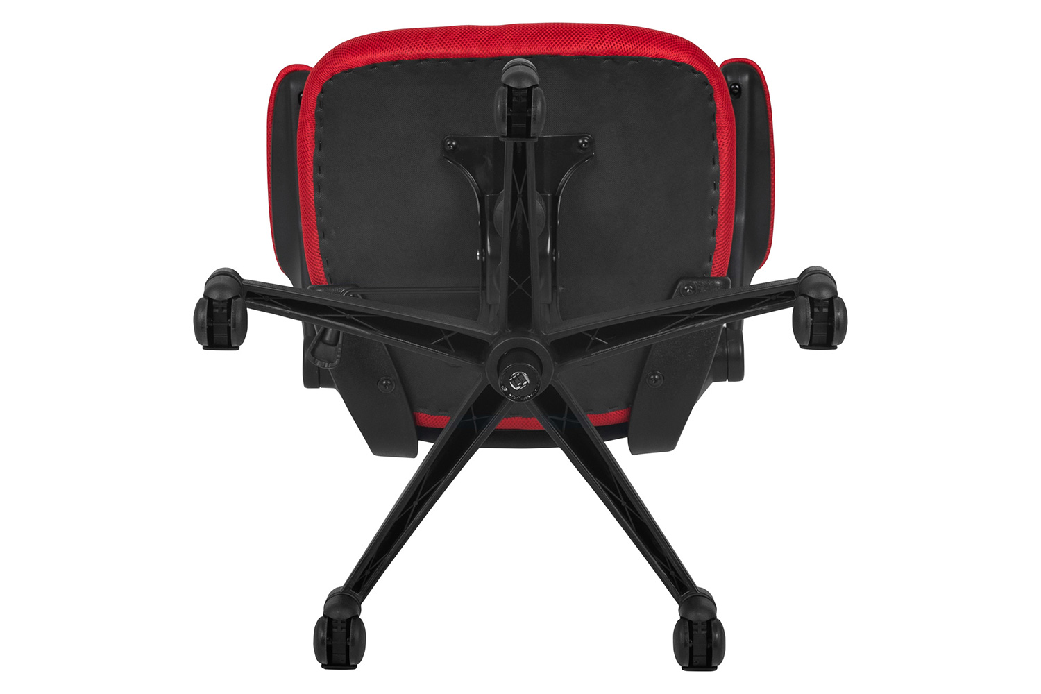 BLNK Kelista Mid-Back Mesh Swivel Ergonomic Task Office Chair with Flip-Up Arms - Red