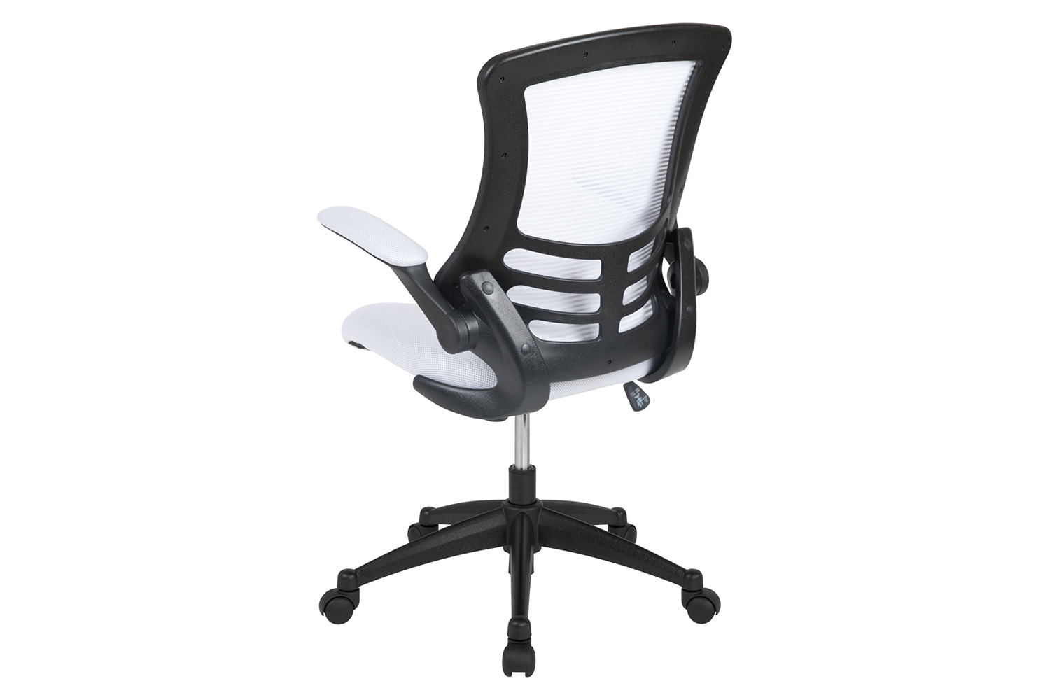 BLNK Kelista Mid-Back Mesh Swivel Ergonomic Task Office Chair with Flip-Up Arms - White