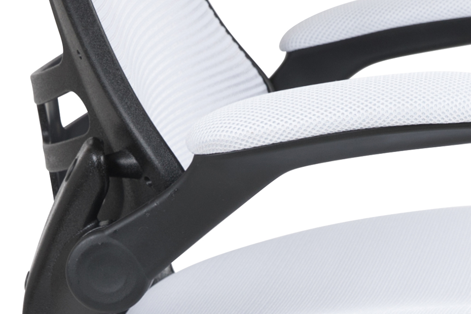 BLNK Kelista Mid-Back Mesh Swivel Ergonomic Task Office Chair with Flip-Up Arms - White