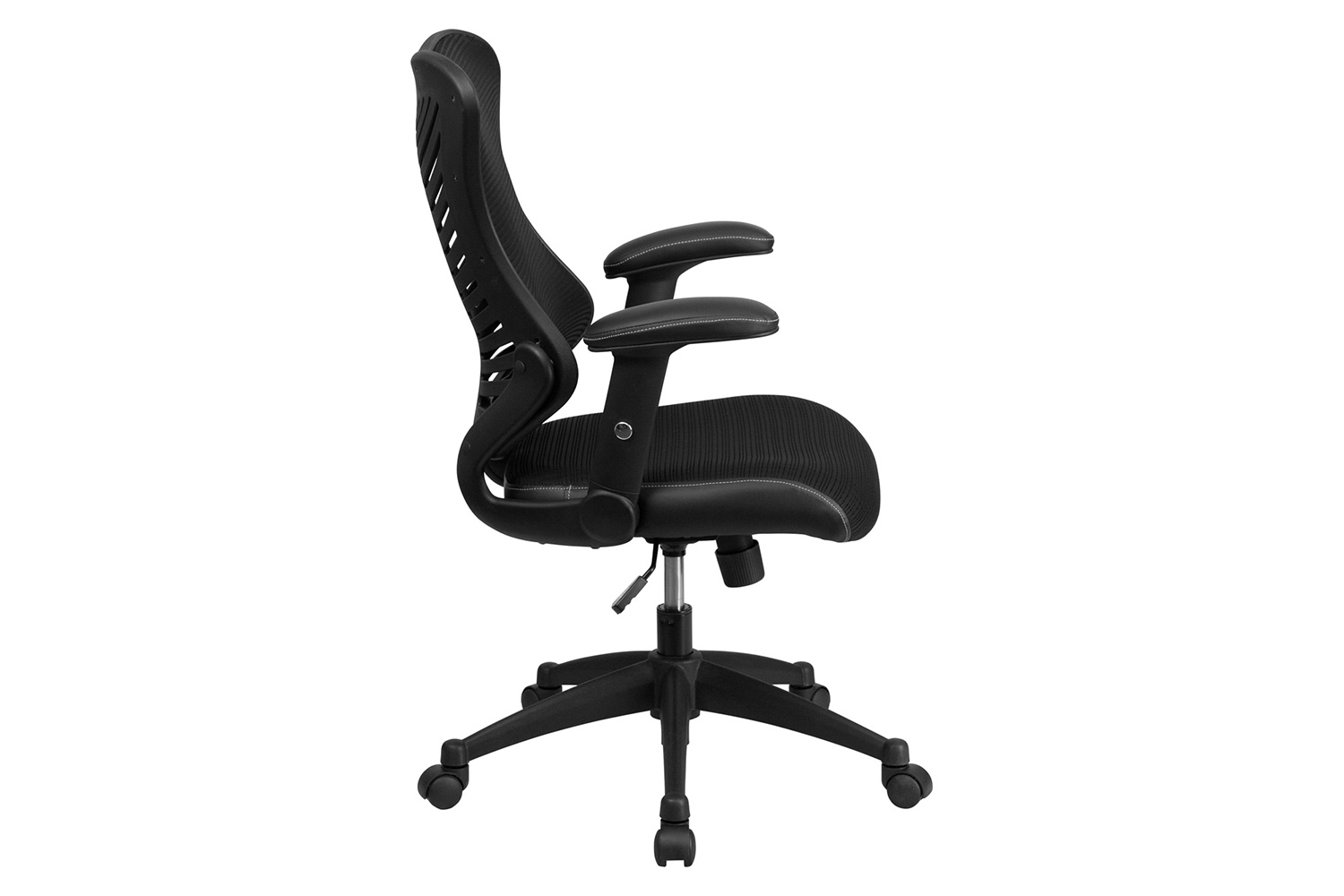 BLNK Kale High-Back Designer Mesh Executive Swivel Ergonomic Office Chair with Adjustable Arms - Black