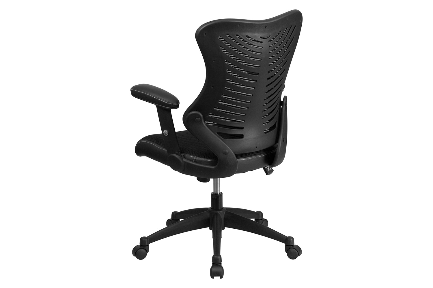 BLNK Kale High-Back Designer Mesh Executive Swivel Ergonomic Office Chair with Adjustable Arms - Black