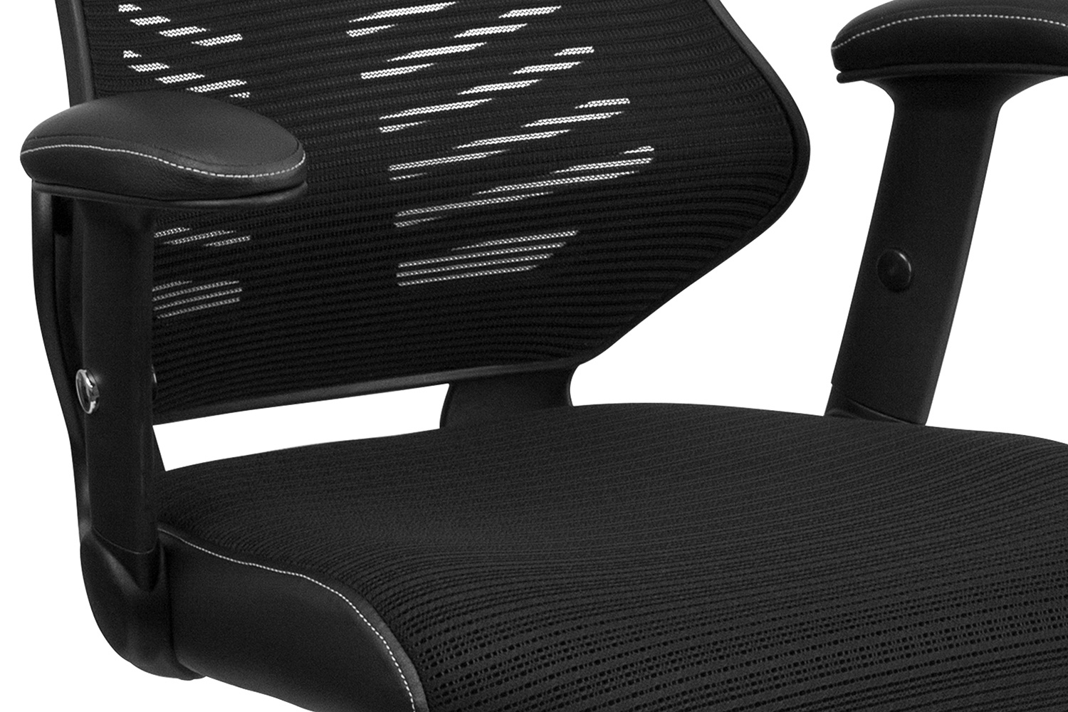 BLNK Kale High-Back Designer Mesh Executive Swivel Ergonomic Office Chair with Adjustable Arms - Black