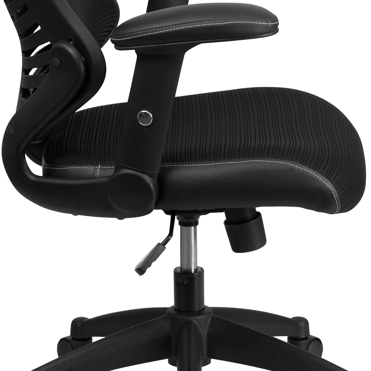 BLNK Kale High-Back Designer Mesh Executive Swivel Ergonomic Office Chair with Adjustable Arms - Black